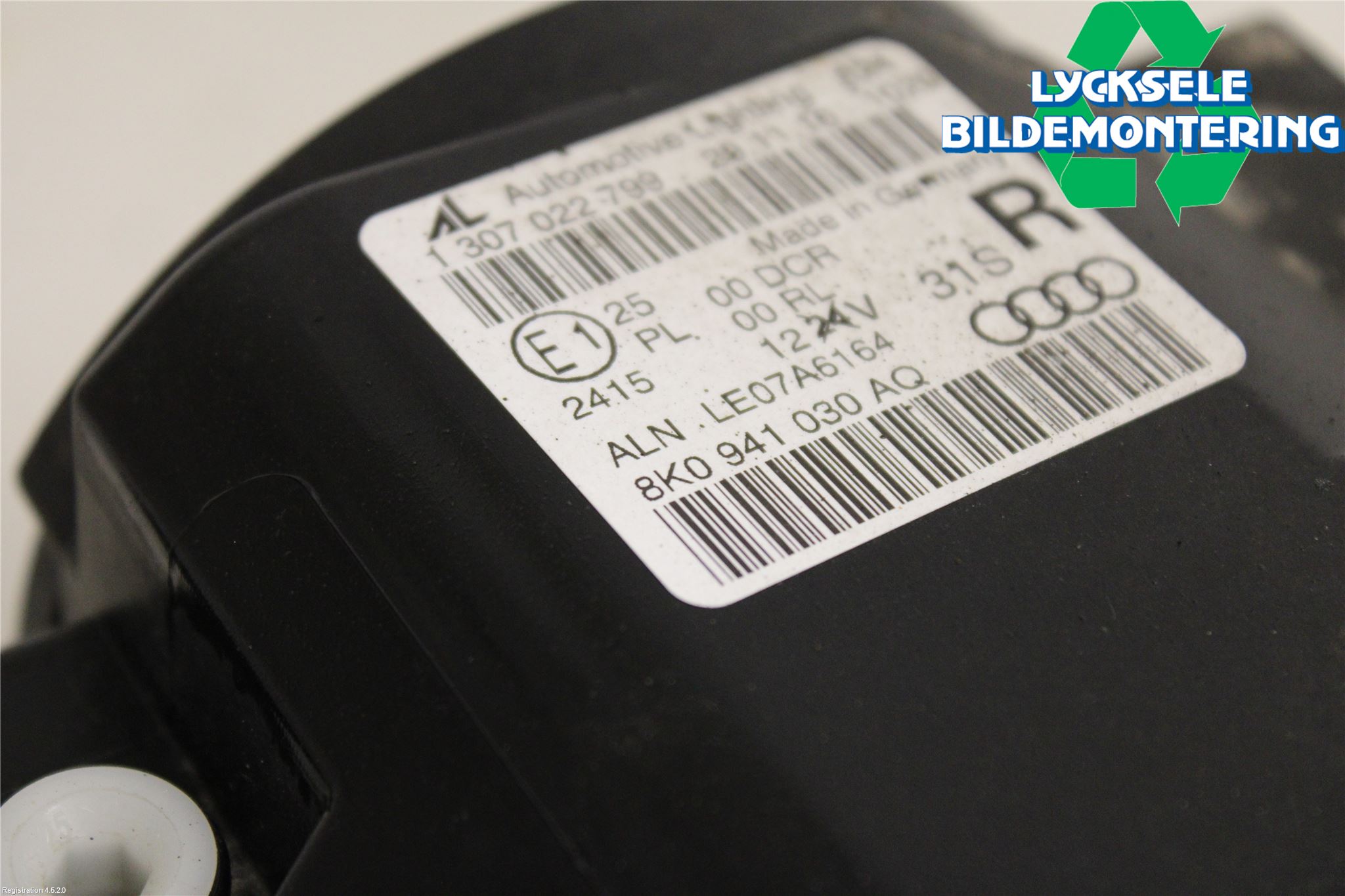 Audi A4/S4 08-11 Strålkastare Höger