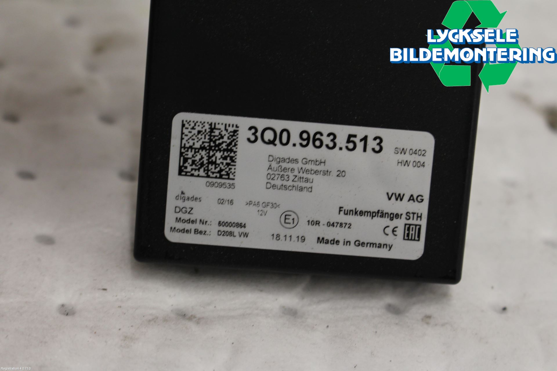 Seat TARRACO 19- Styrenhet Bensin-Dieselvärmare