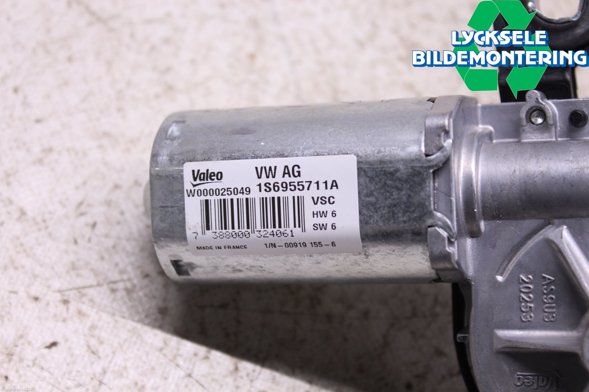 Volkswagen VW UP! / E-UP! Torkarmotor Baklucka