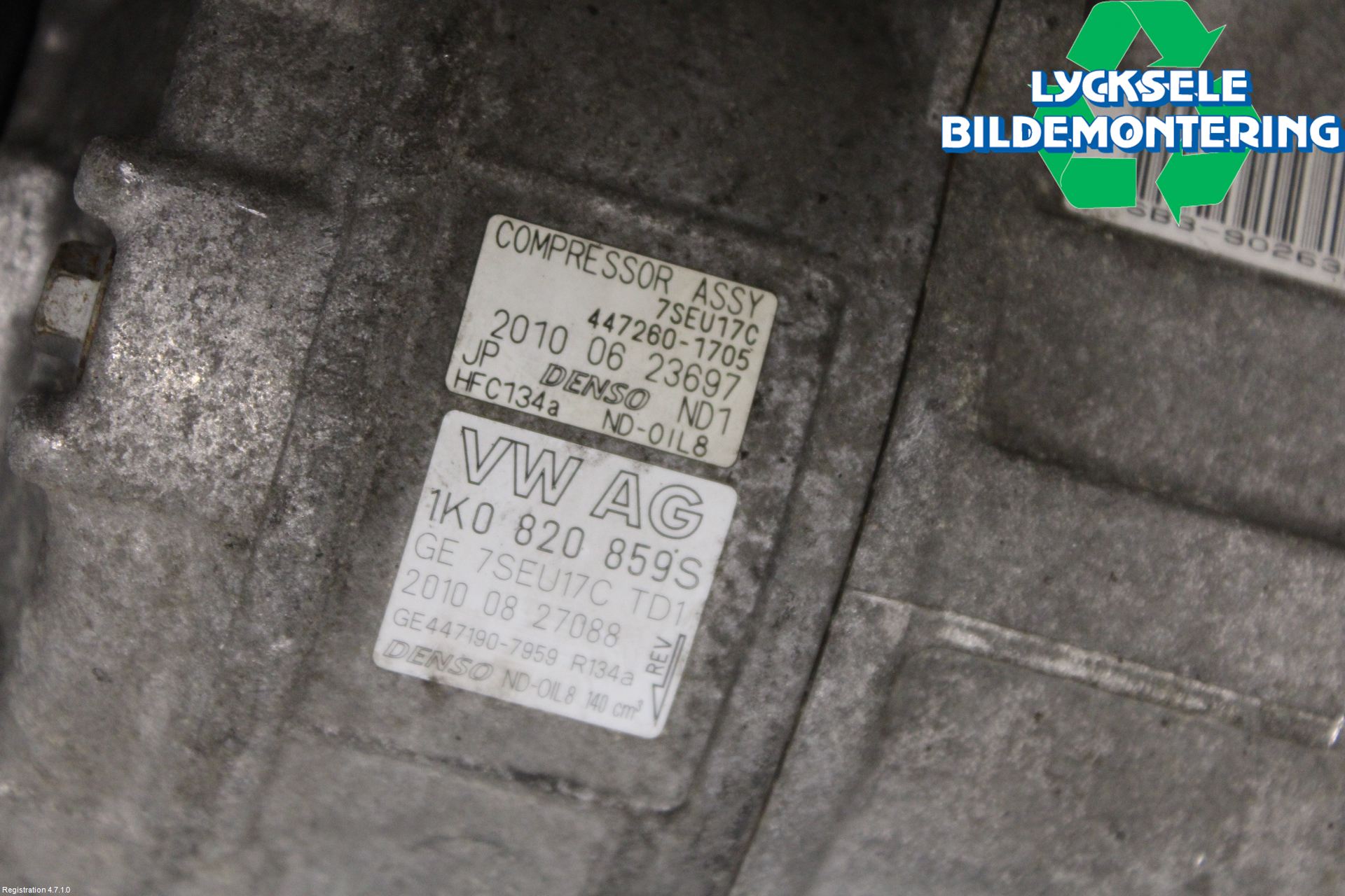 Volkswagen VW TOURAN 10-15 Ac Kompressor