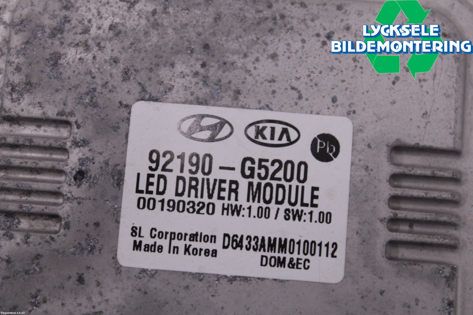 Kia NIRO (DE) 17-22 Styrenhet Strålkastare