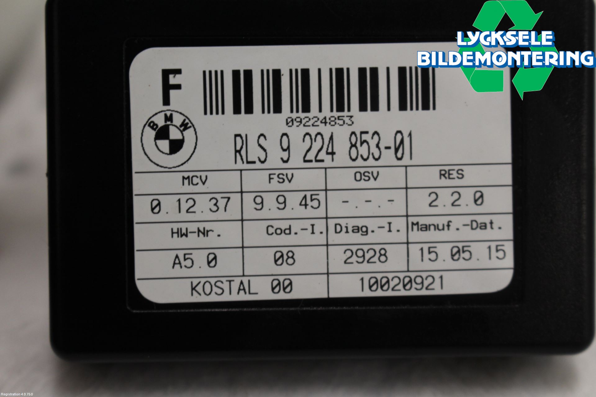 BMW X1 E84 10-15 Regnsensor