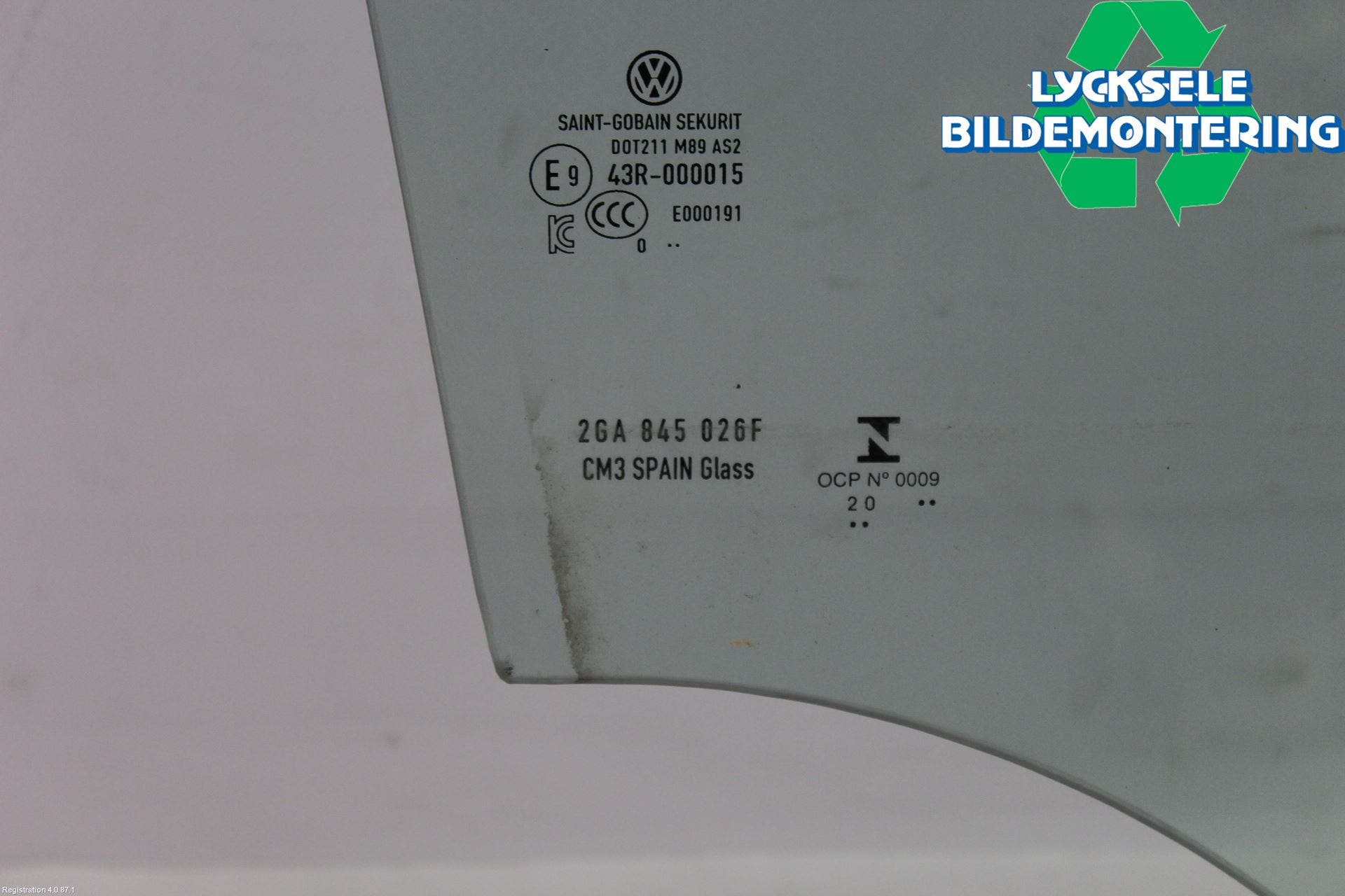 Volkswagen VW T-ROC 18- Dörruta Bak Höger