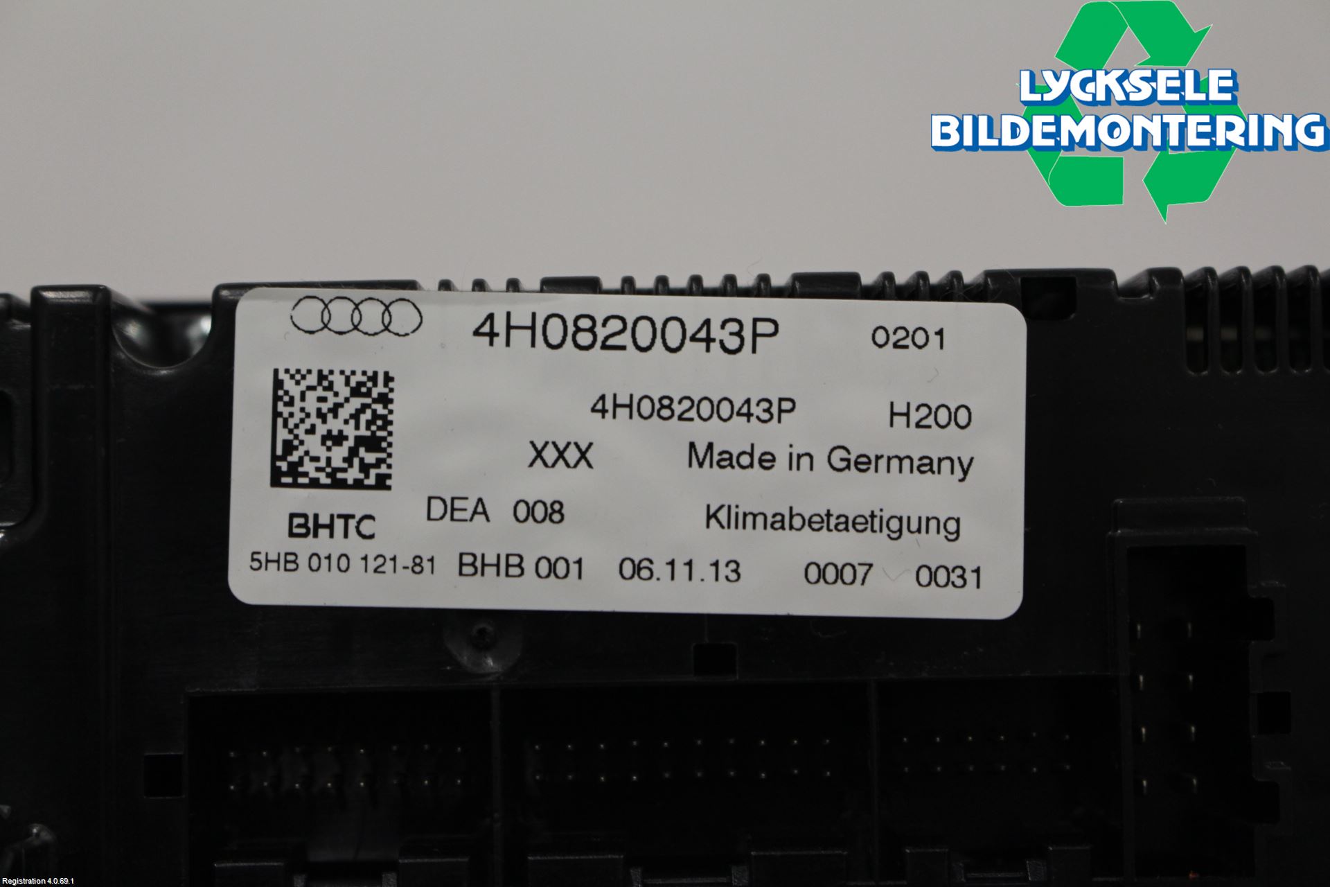 Audi A8/S8 4H 10-17 Ac Styrenhet Ac Manöveren