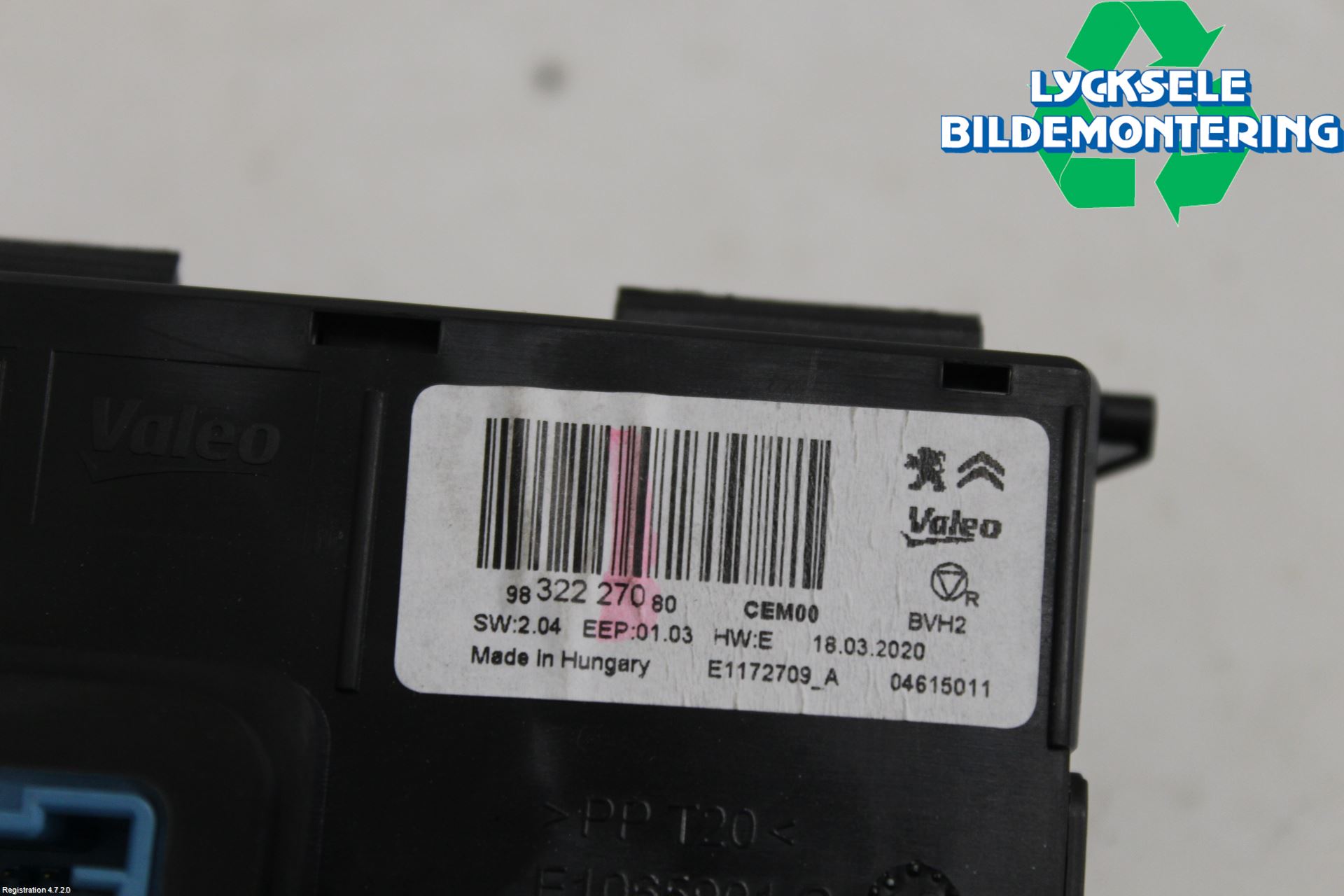 Peugeot 3008 17-24 Styrenhet CupEvärme