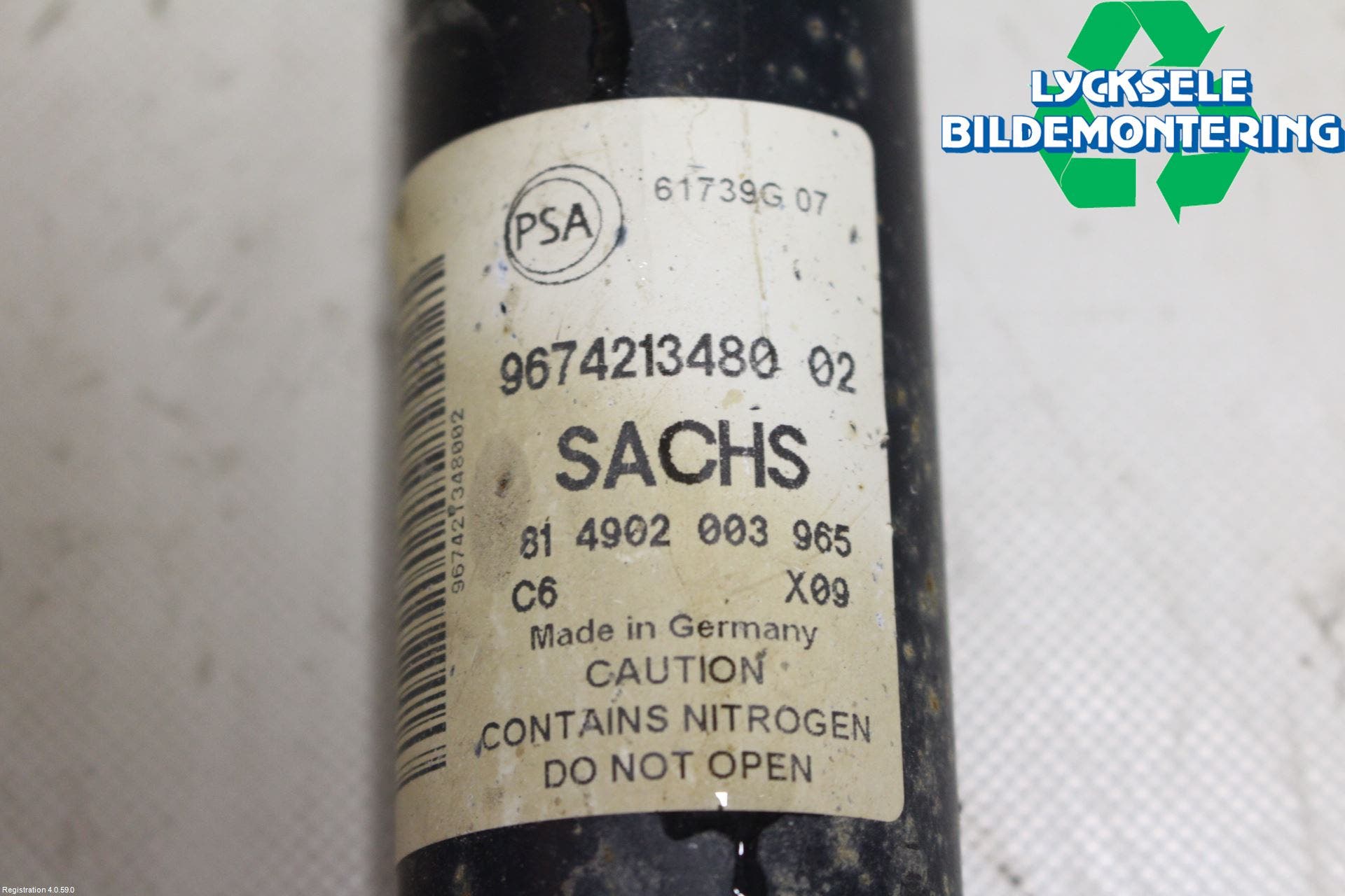 Citroen BERLINGO 08-18 Stötdämpare Bak