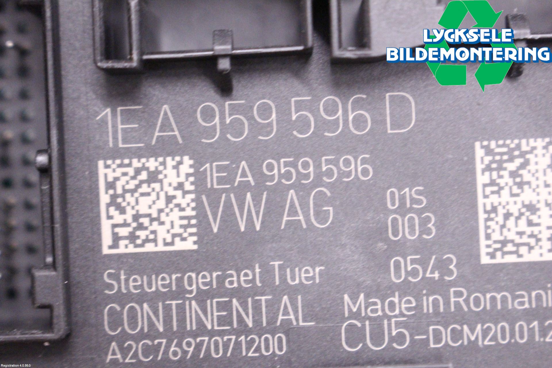 Volkswagen VW ID.4 21- Styrenhet Dörr