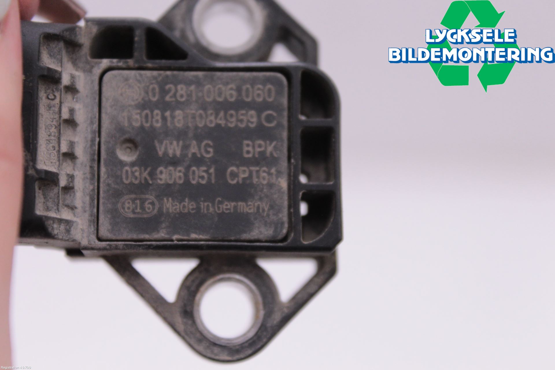 Volkswagen VW AMAROK 2H 10-22 Givare Laddluftstryck