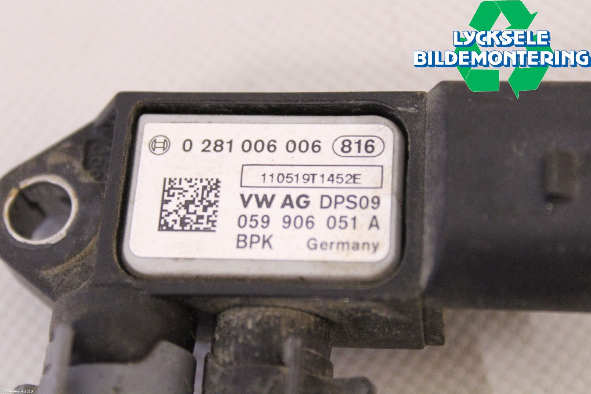 Volkswagen VW TOUAREG 7P 11-18 Sensor Avgas