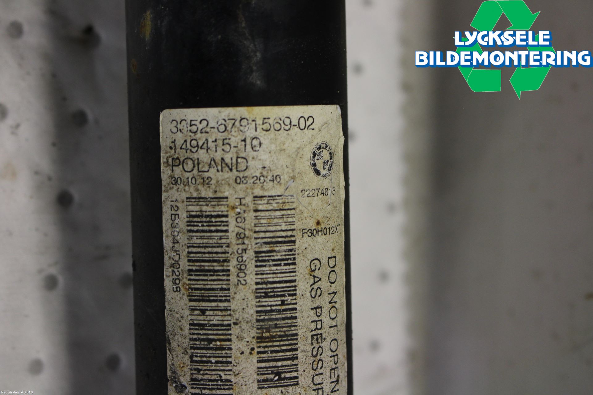 BMW 3 F30/F31/F80 12-19 Fjäderben Bak Vänster