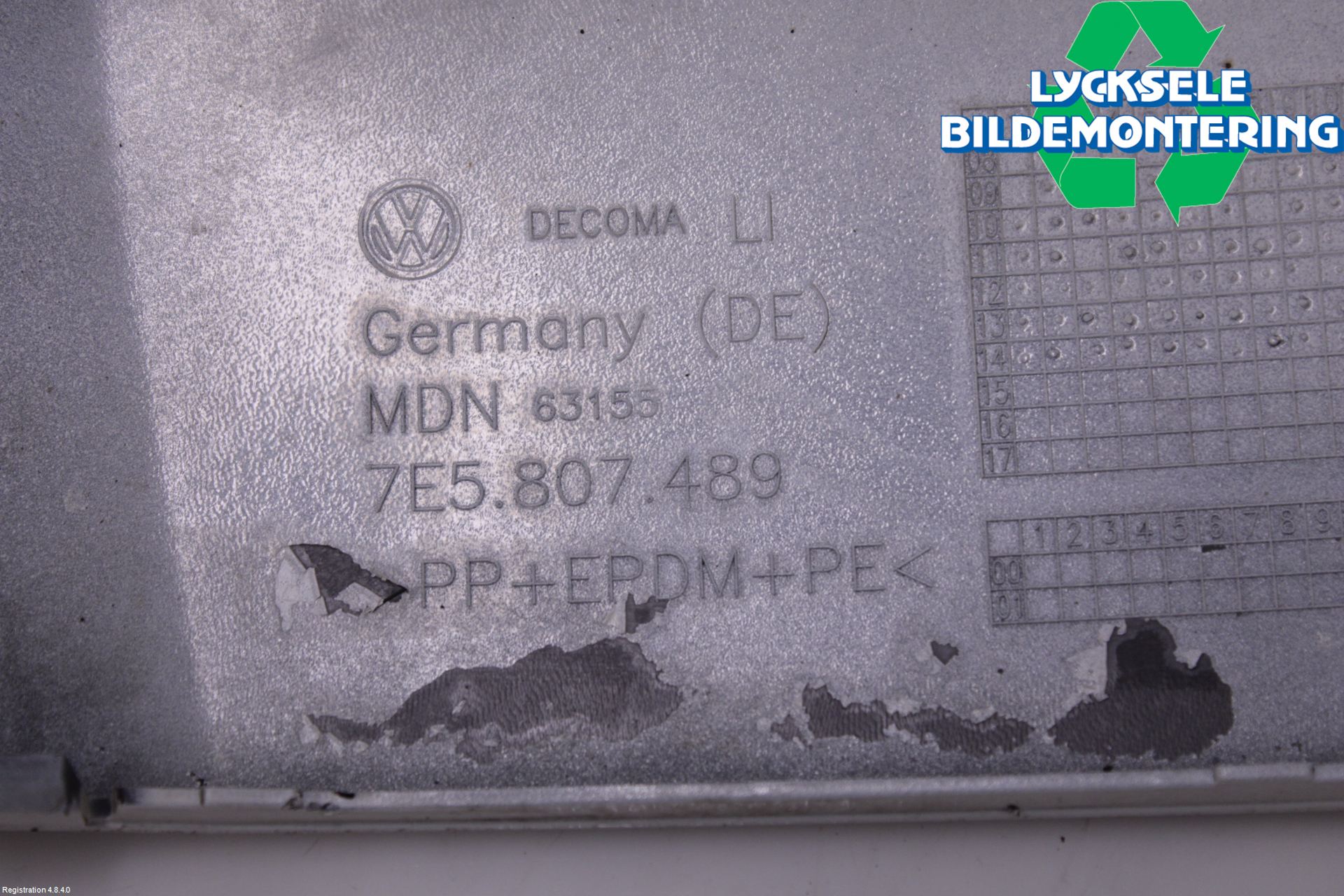 Volkswagen VW TRANSP/CARAVELLE (T5) 04-15 Dimljussarg Fram