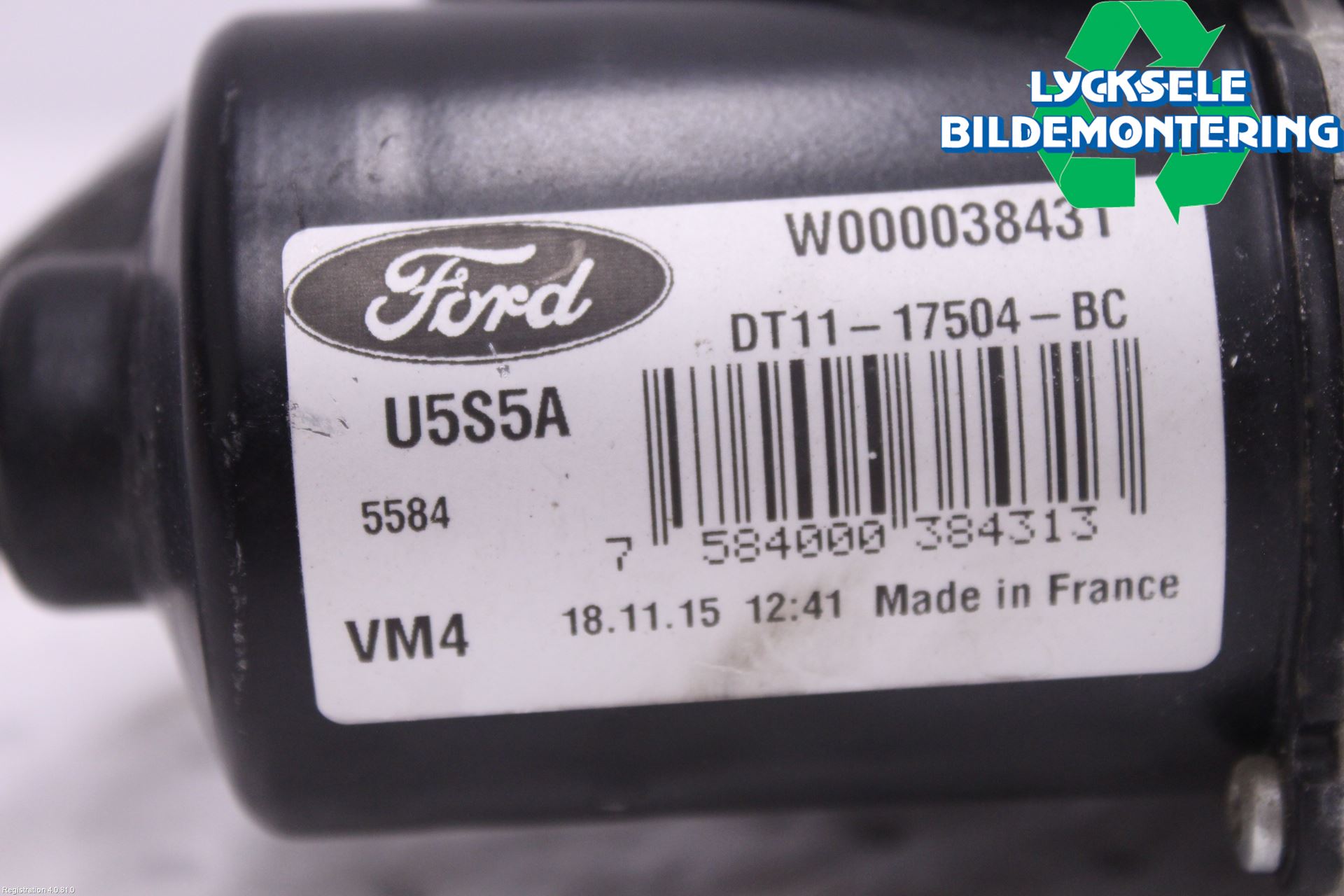Ford TRANSIT/TOURNEO CONNECT 13-22 Torkarmotor Vindruta