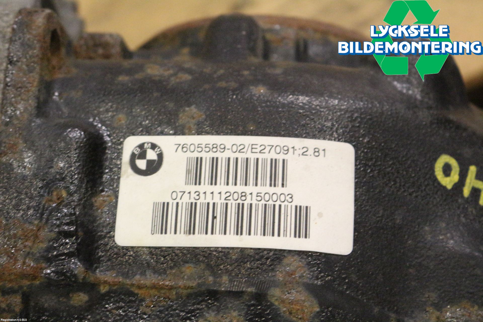 BMW 3 GT F34 13-19 Bakväxel-Diff