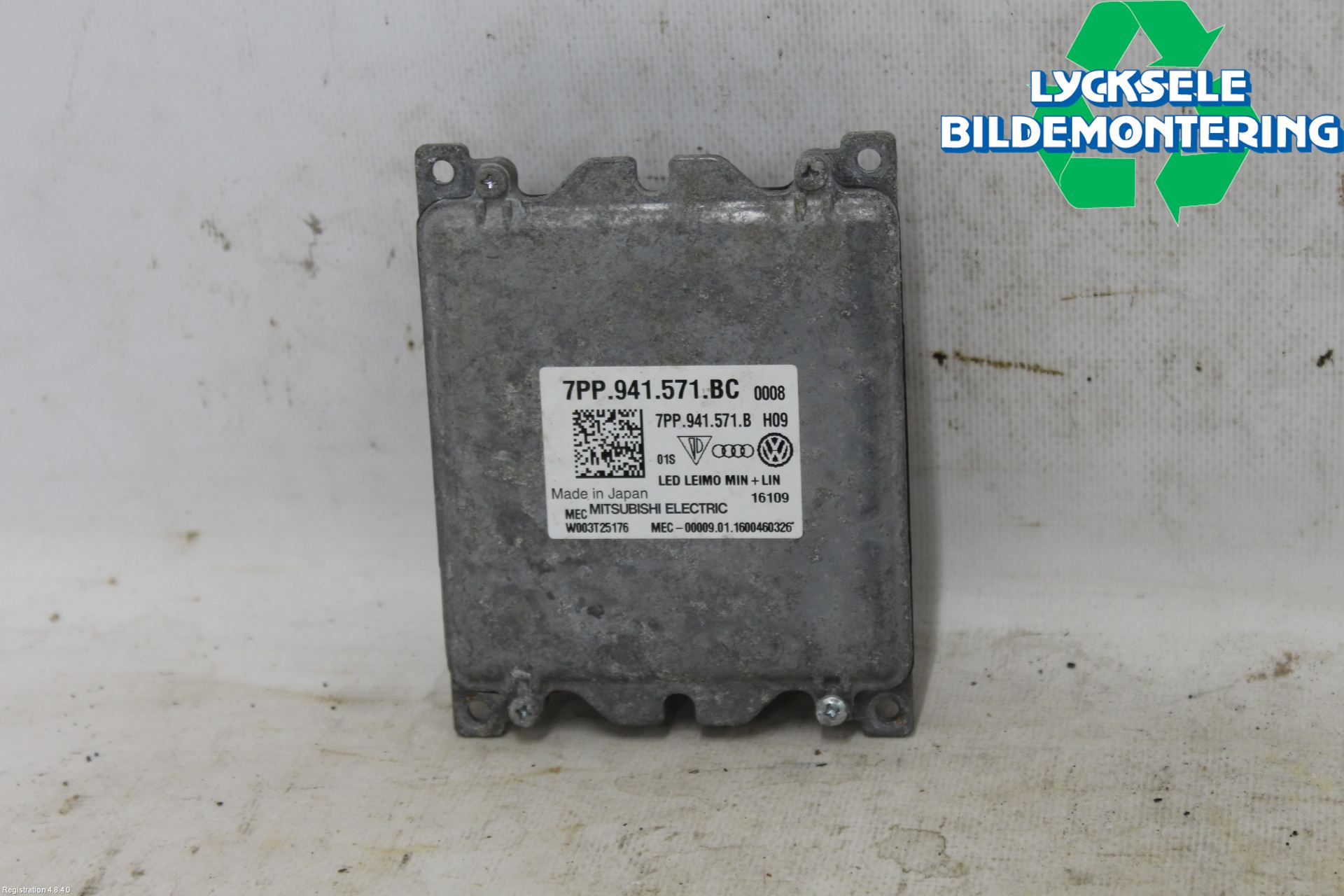 Audi A4/S4 B9 16-19 Styrenhet Strålkastare