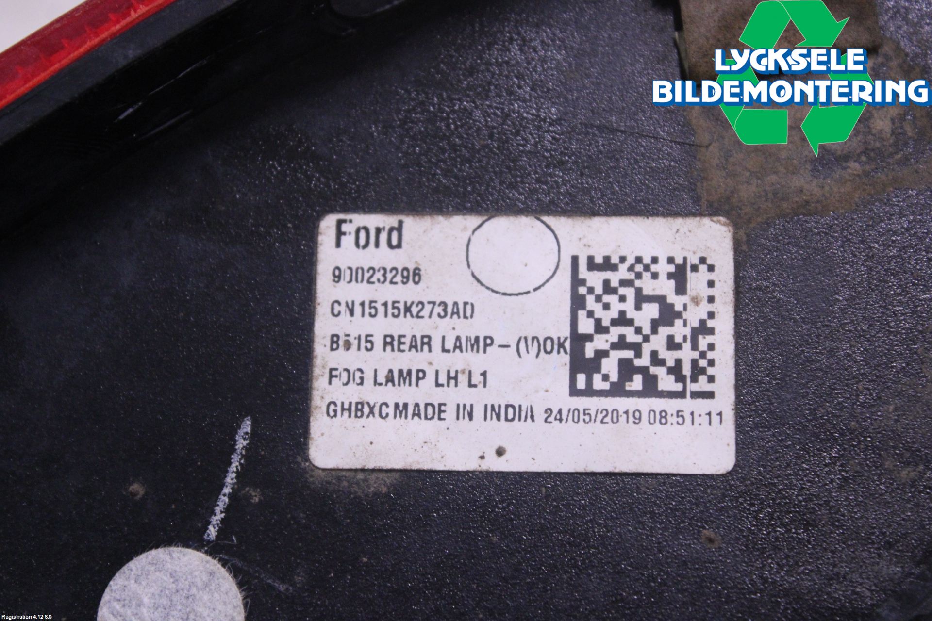 Ford KUGA 17-19 Dimljus/Reflex Bak