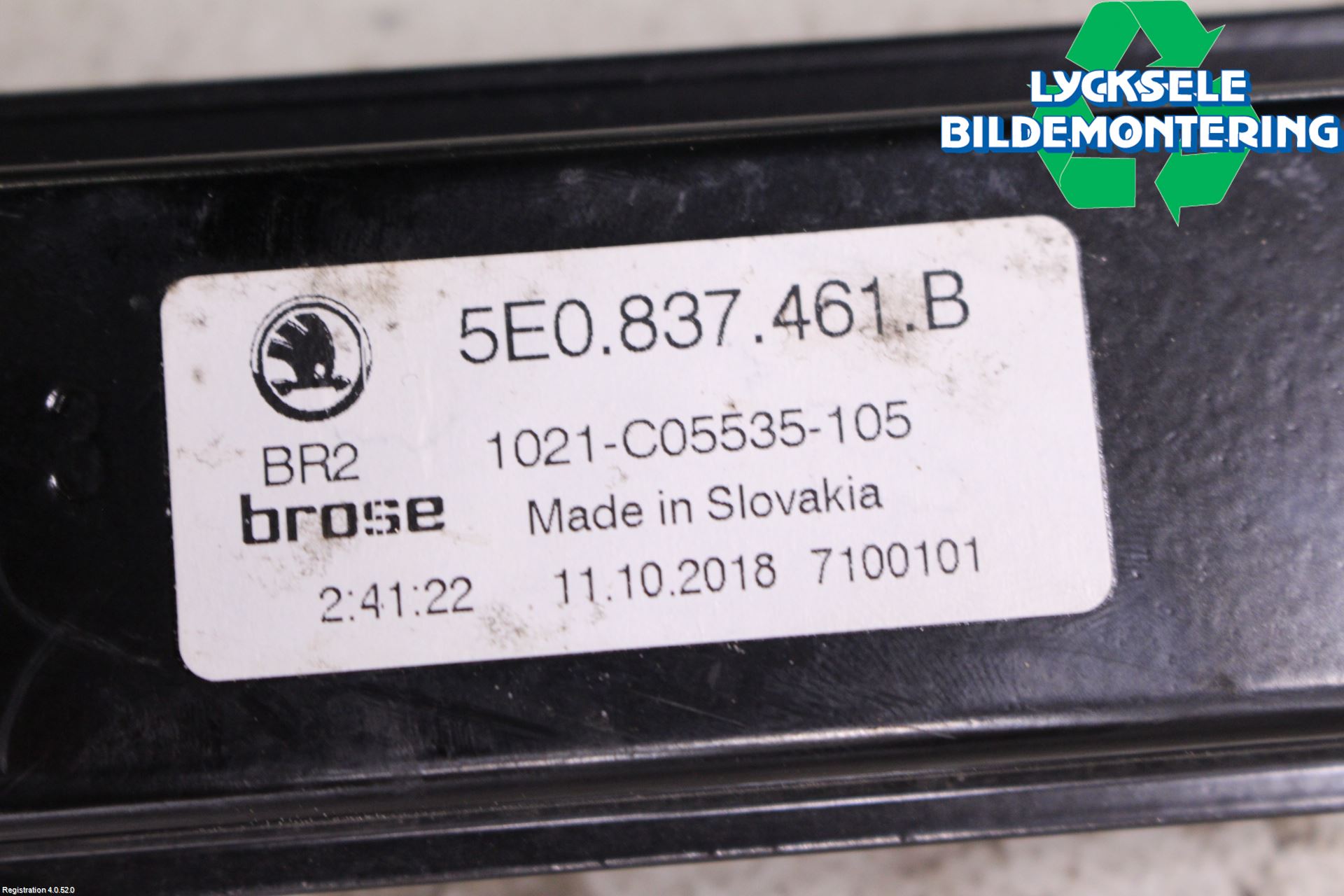 Skoda OCTAVIA (5E) 13-20 Fönsterhissmekanism