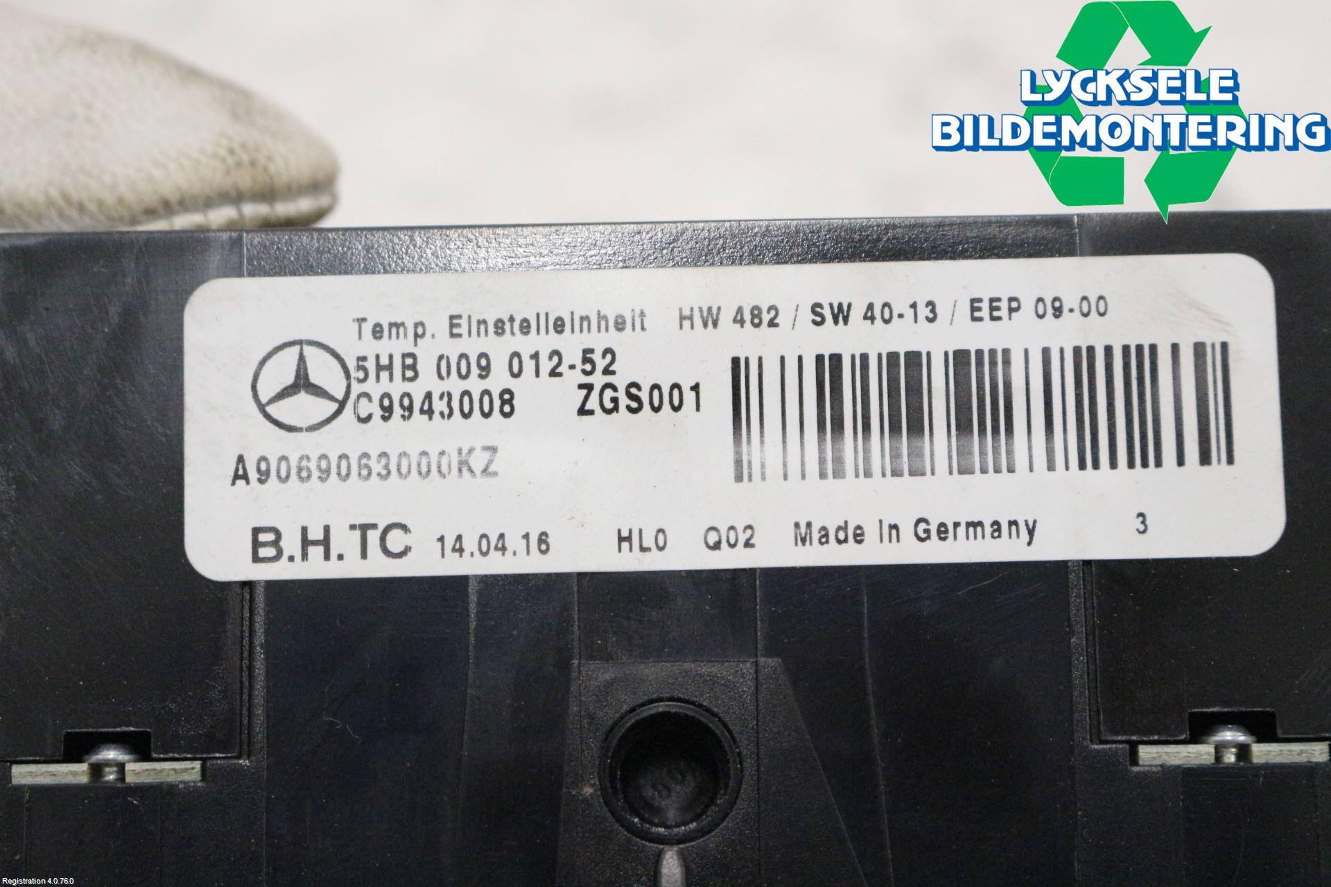Mercedes-Benz MB SPRINTER (W906) 06-18 Ac Styrenhet Ac Manöveren