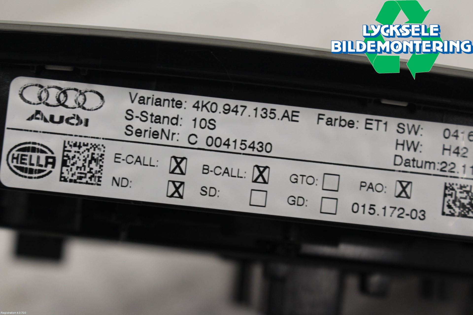 Audi A6 F2/C8 19- Innerbelysning