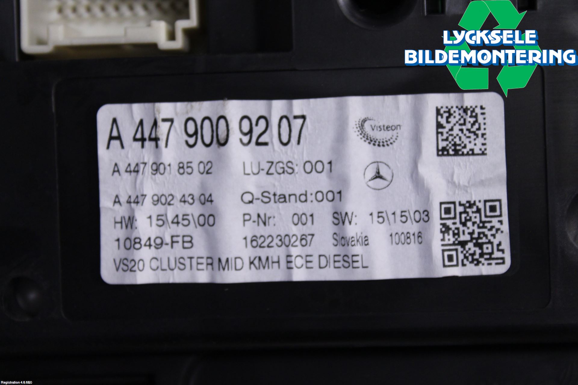 Mercedes-Benz MB VITO/V-KLASS (W640,W447,W448) 14- Instrument Komb