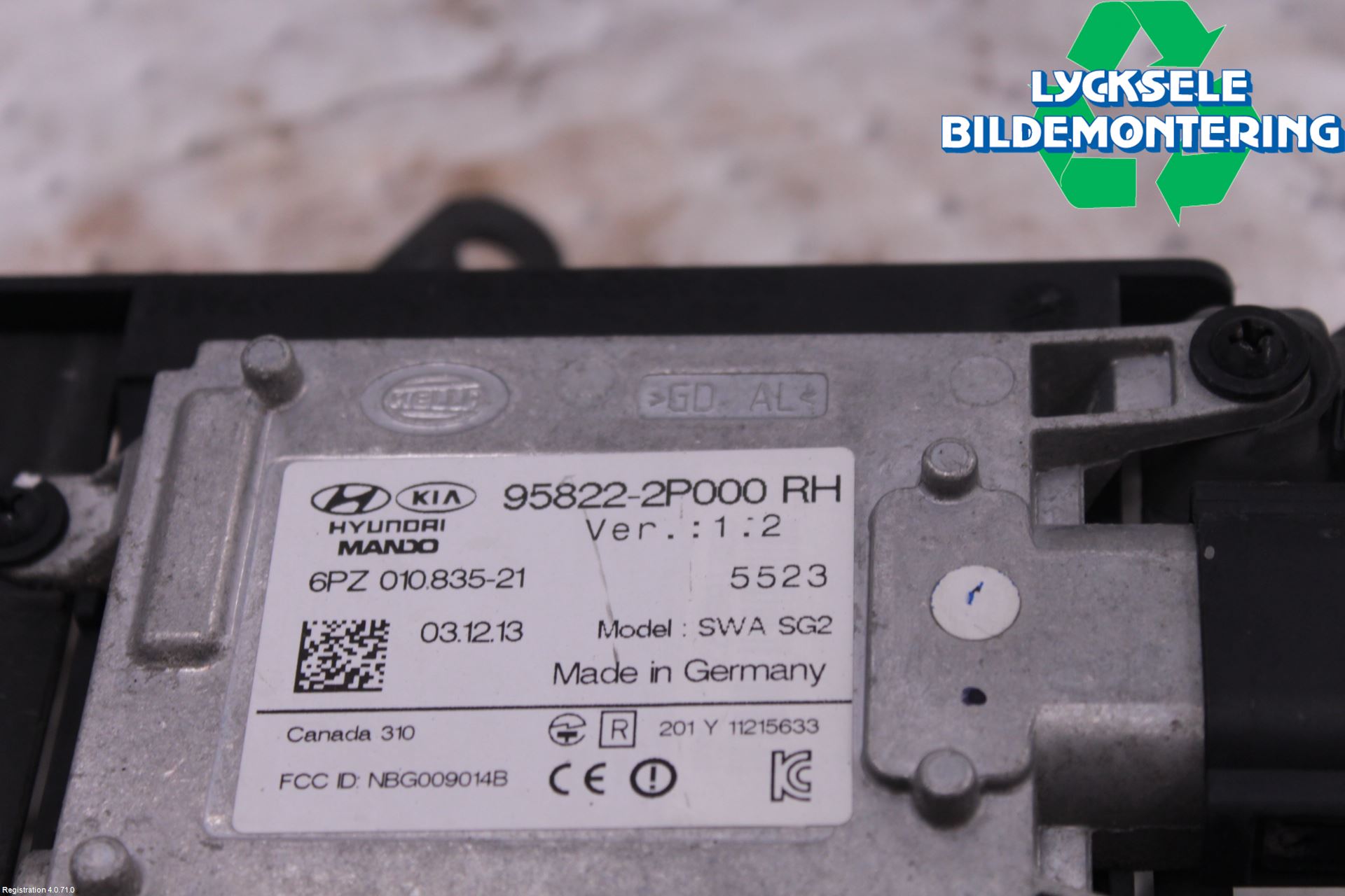 Kia SORENTO 10-14 Sensor Aktivt Kollisionsskydd