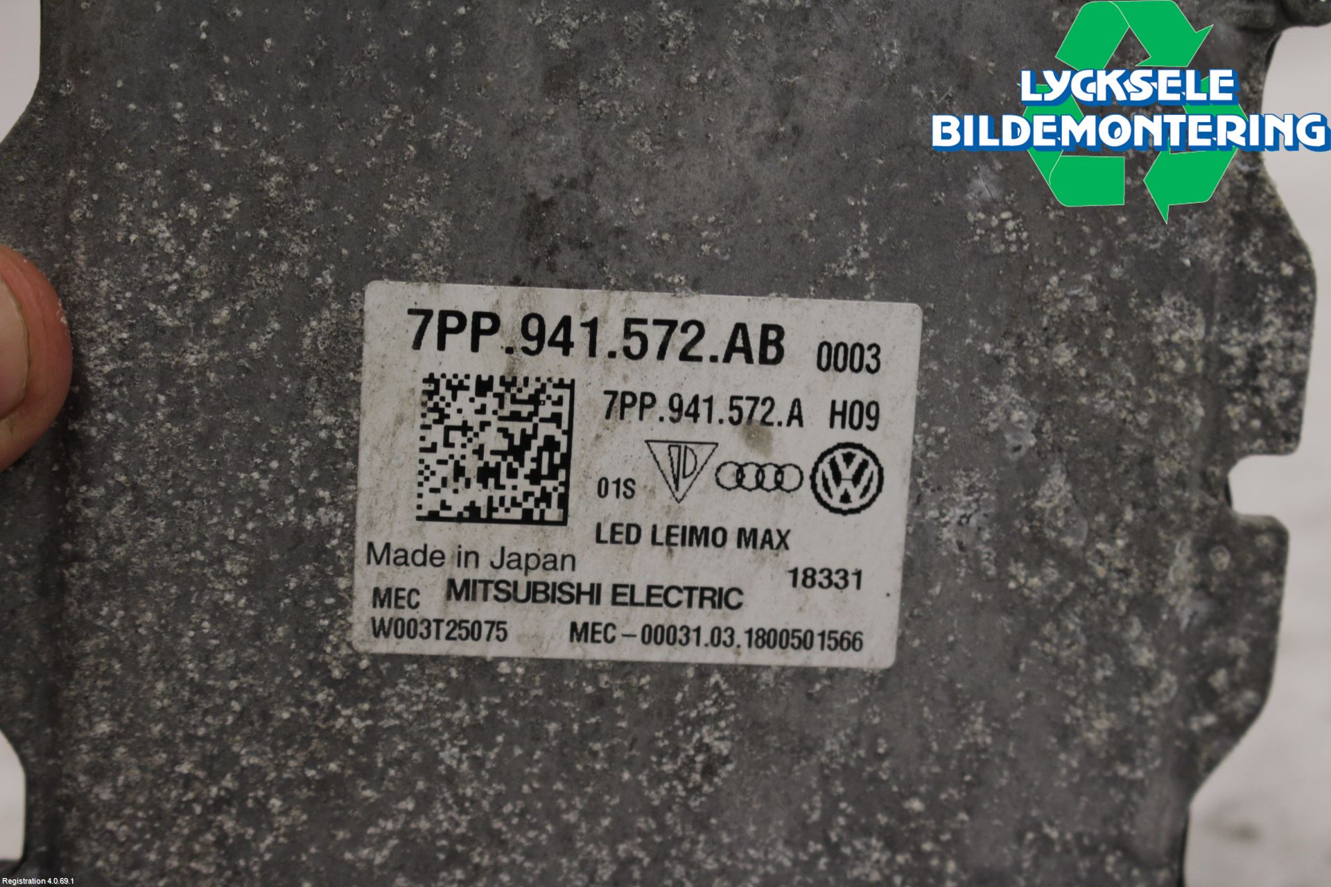 Audi A4/S4 B9 16-19 Styrenhet Strålkastare