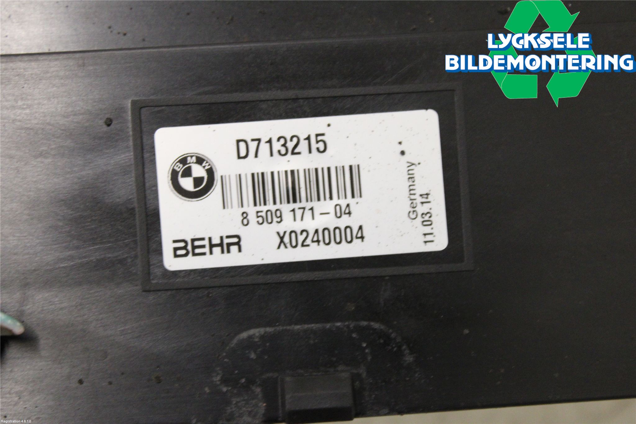 BMW 5 F10/F11/F18 09-17 Kylarfäste-Ram-Balk