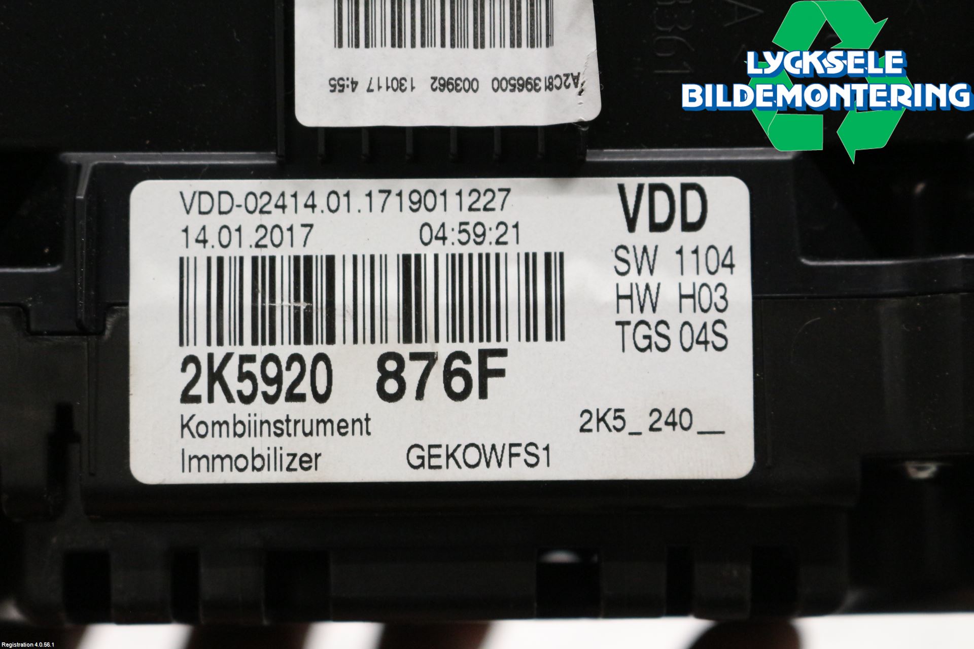 Volkswagen VW CADDY 16-20 Instrument Komb