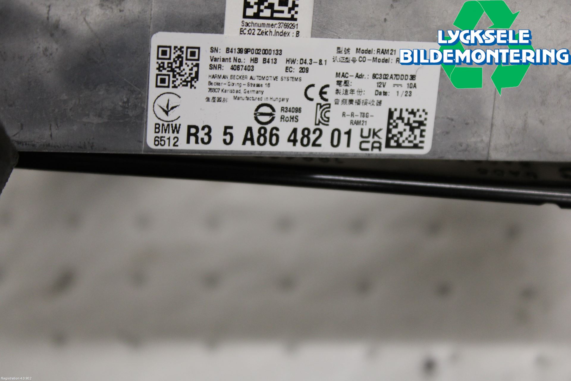 BMW X1/iX1 U11 23- Radio-Stereo Förstärkare
