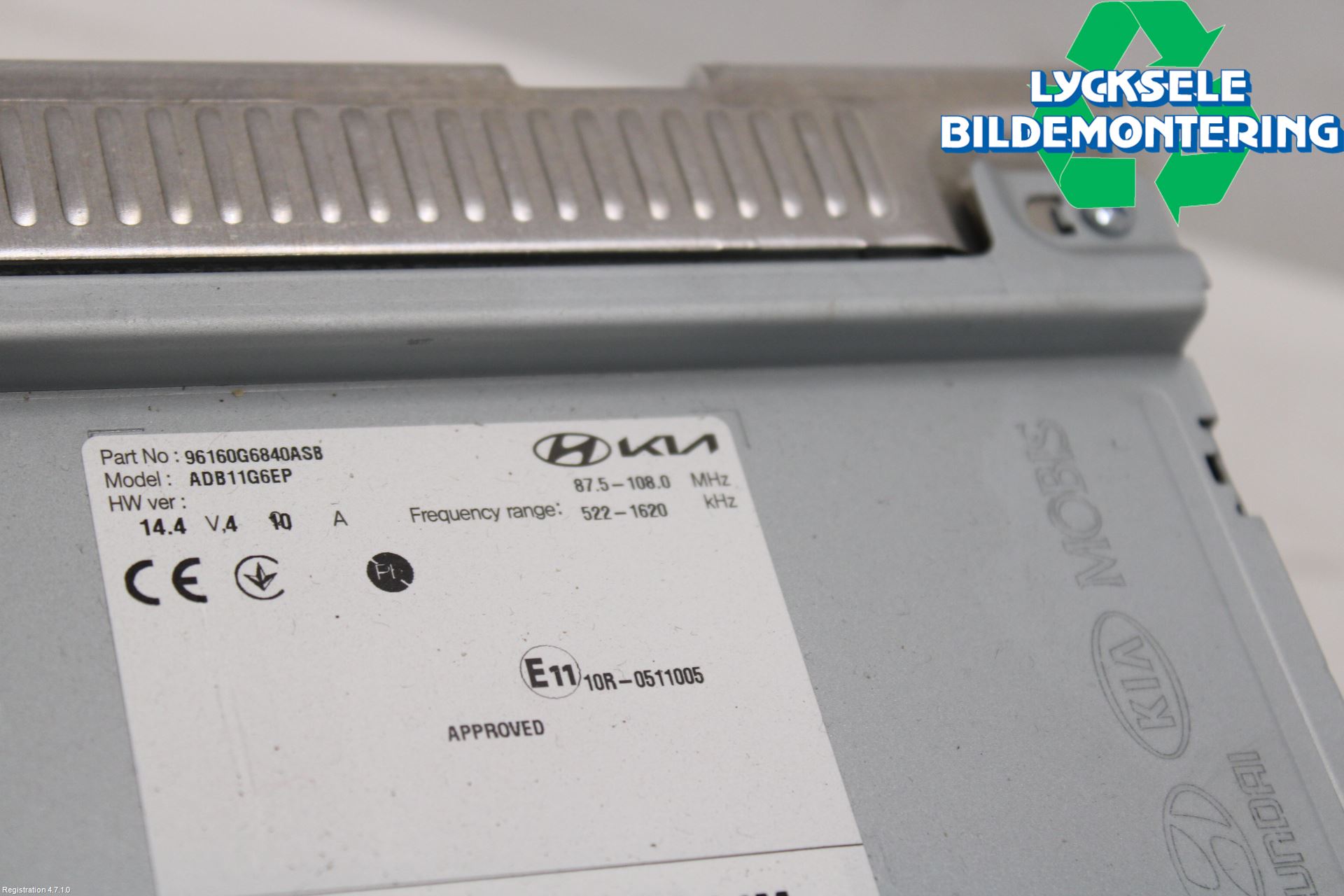 Kia PICANTO 17- Cd Radio - Multimediapanel