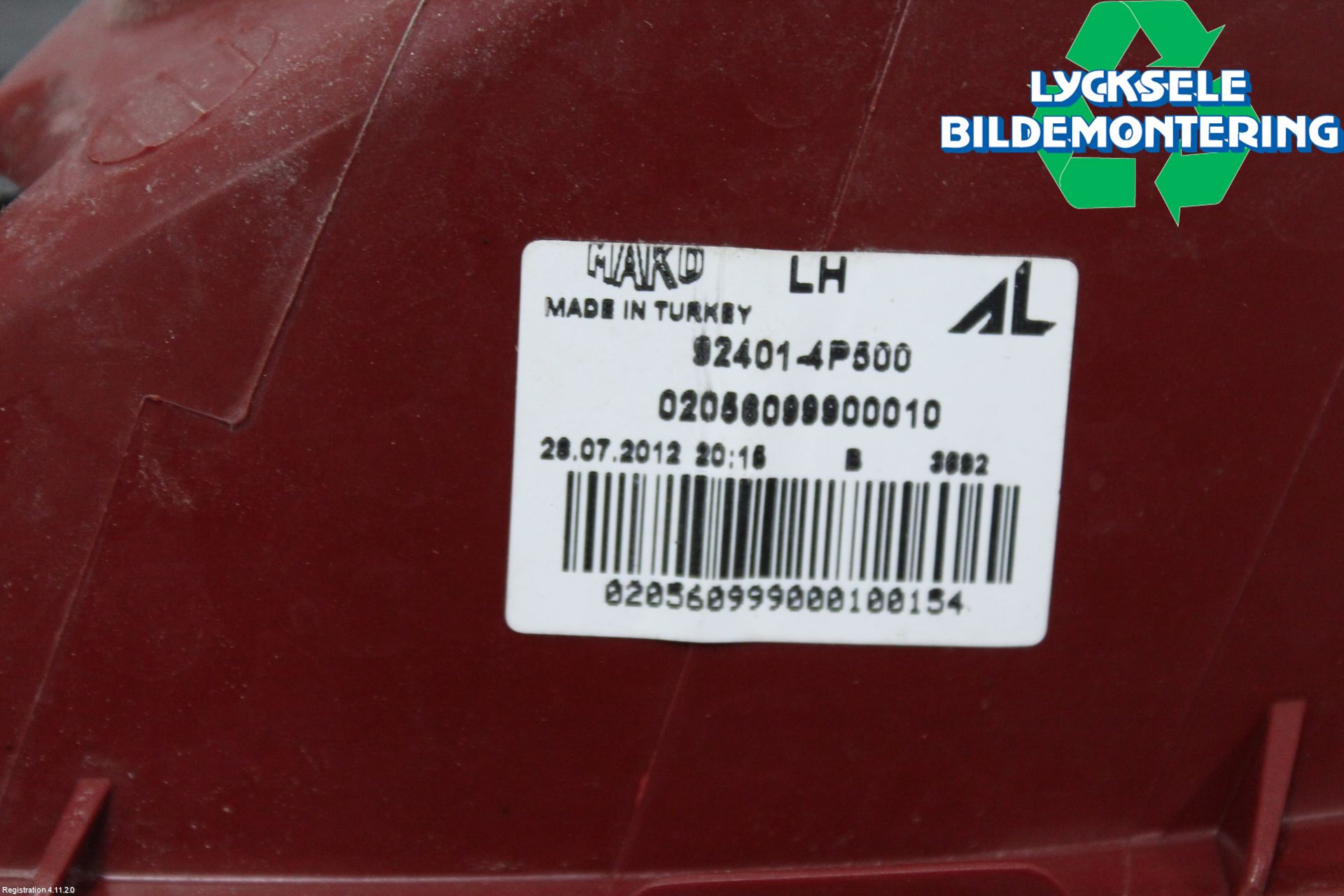 Hyundai i20 PB 09-14 Bakljus Vänster