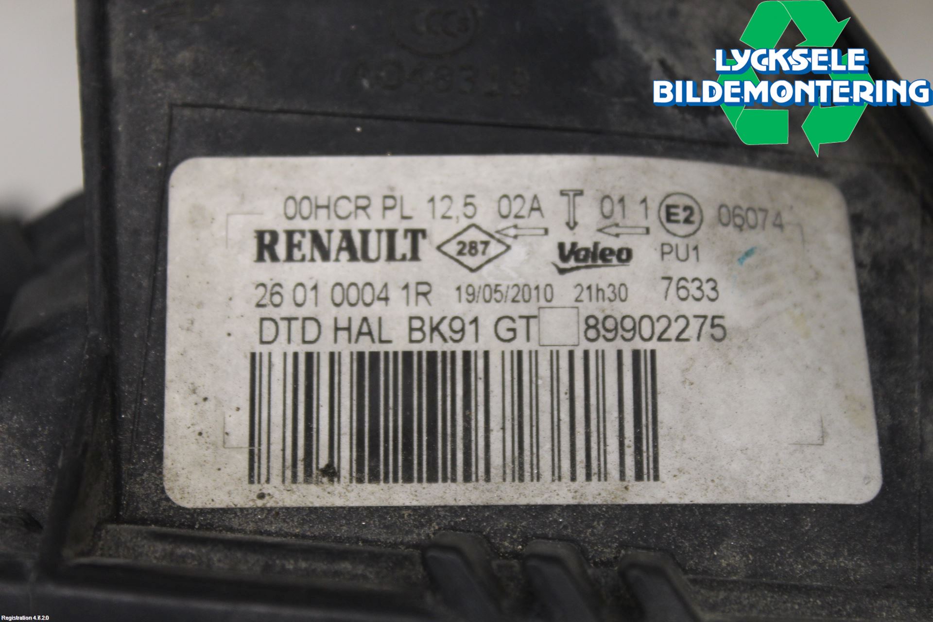 Renault LAGUNA III 08-10 Strålkastare Höger