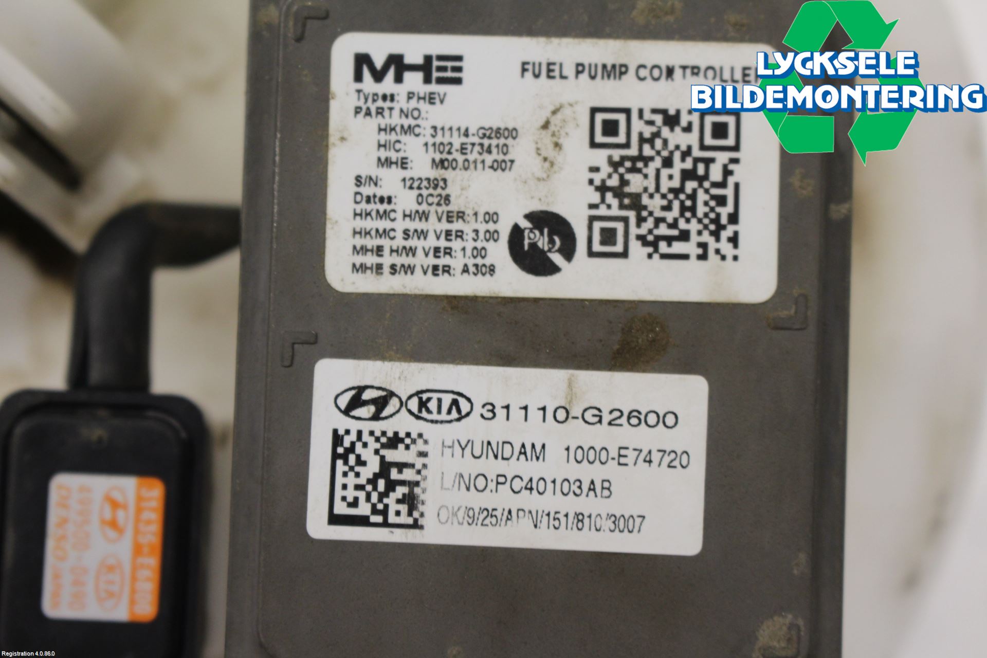 Kia NIRO (DE) 17-22 Bränslepump El