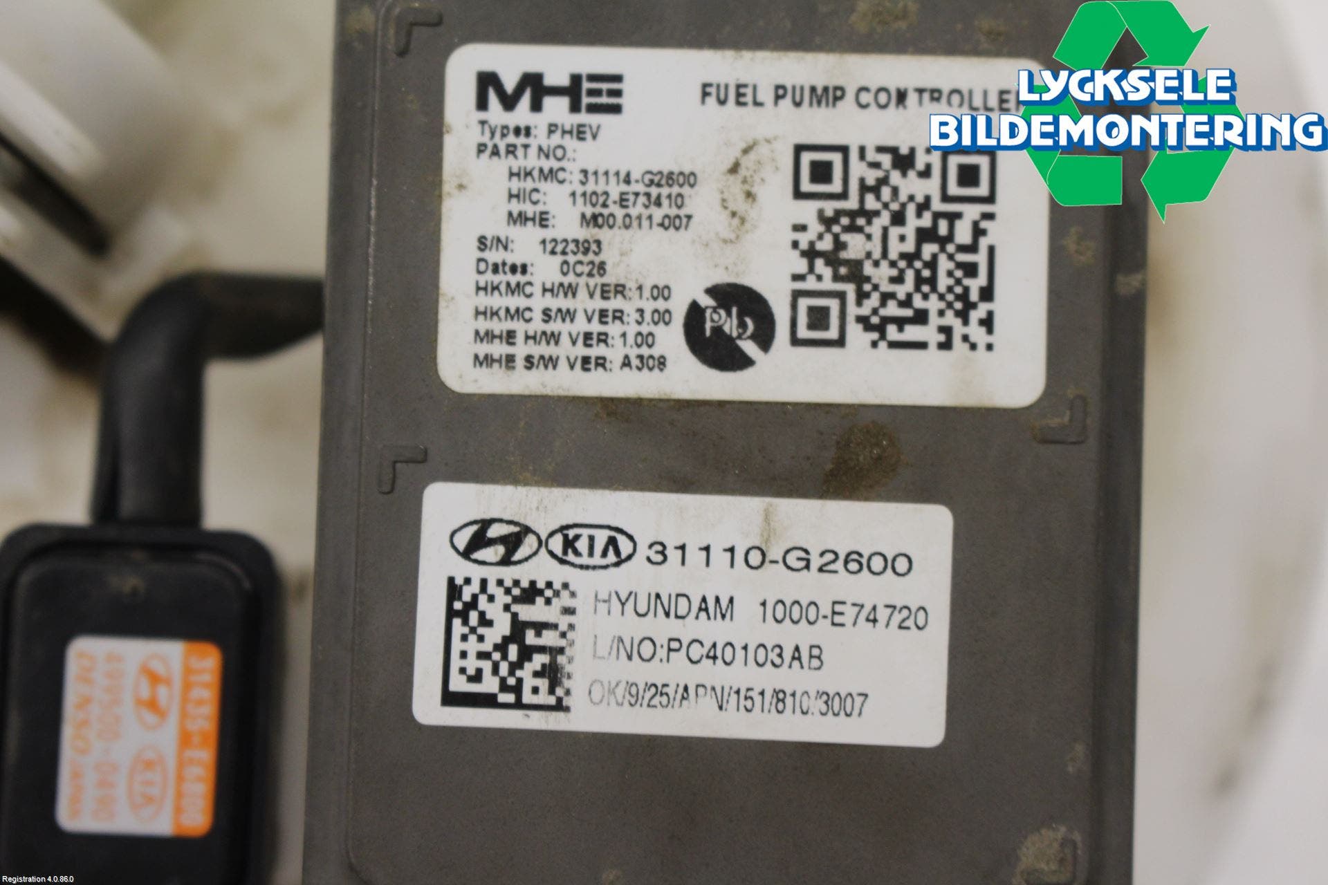 Kia NIRO (DE) 17-22 Bränslepump El