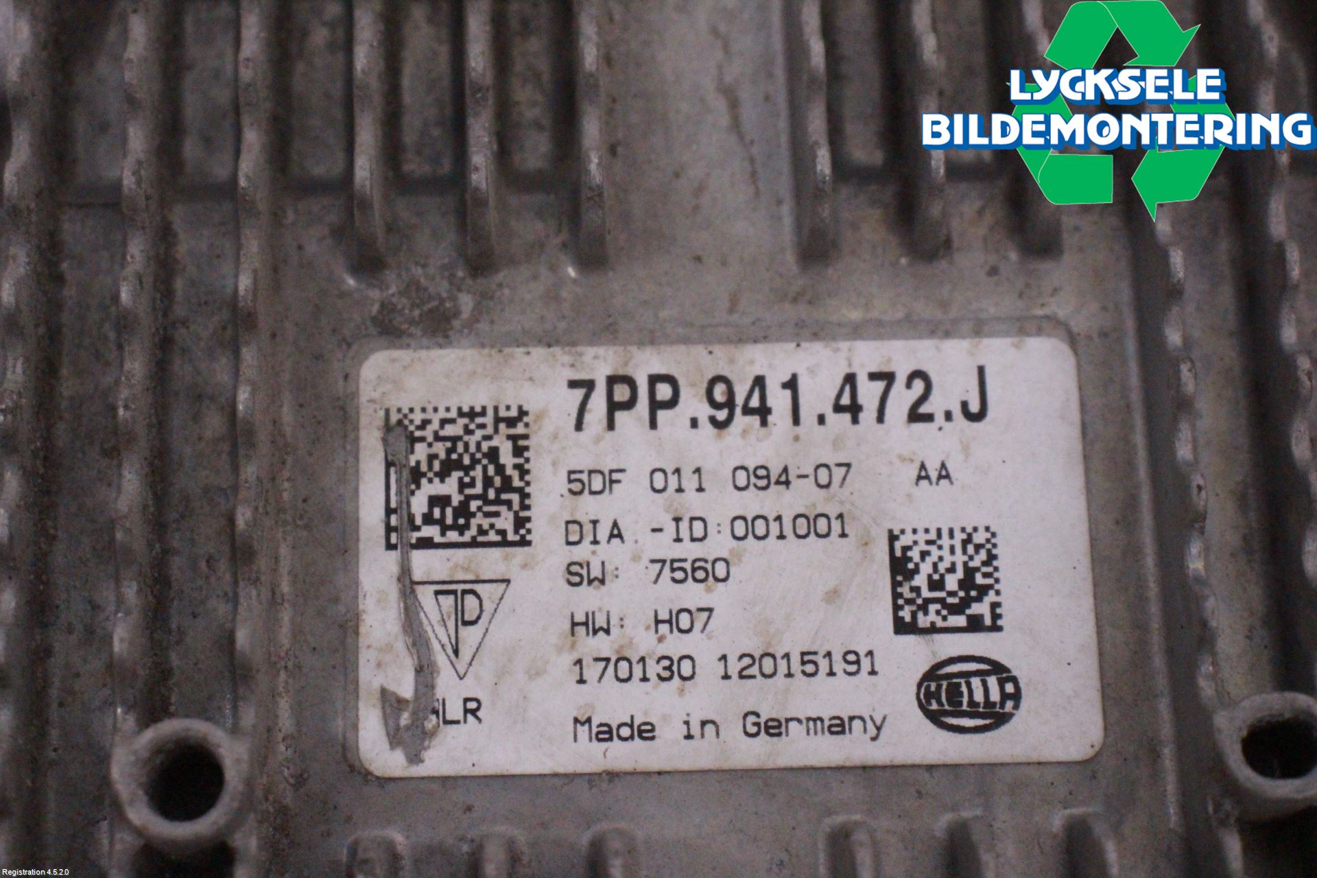 Audi A6/S6 4G 11-18 Styrenhet Strålkastare