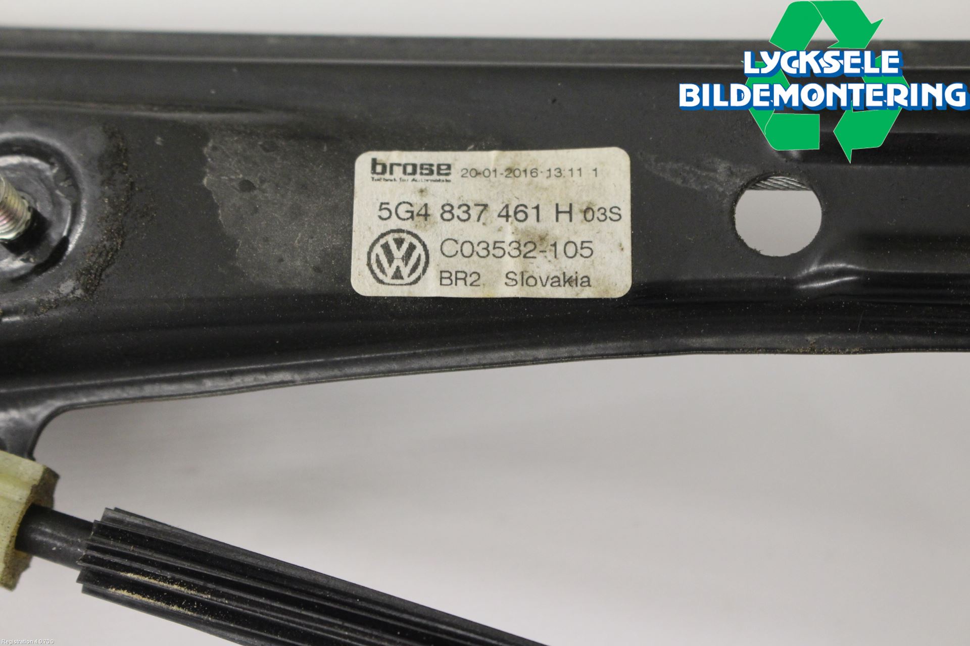 Volkswagen VW GOLF / E-GOLF VII 13-20 Fönsterhissmekanism
