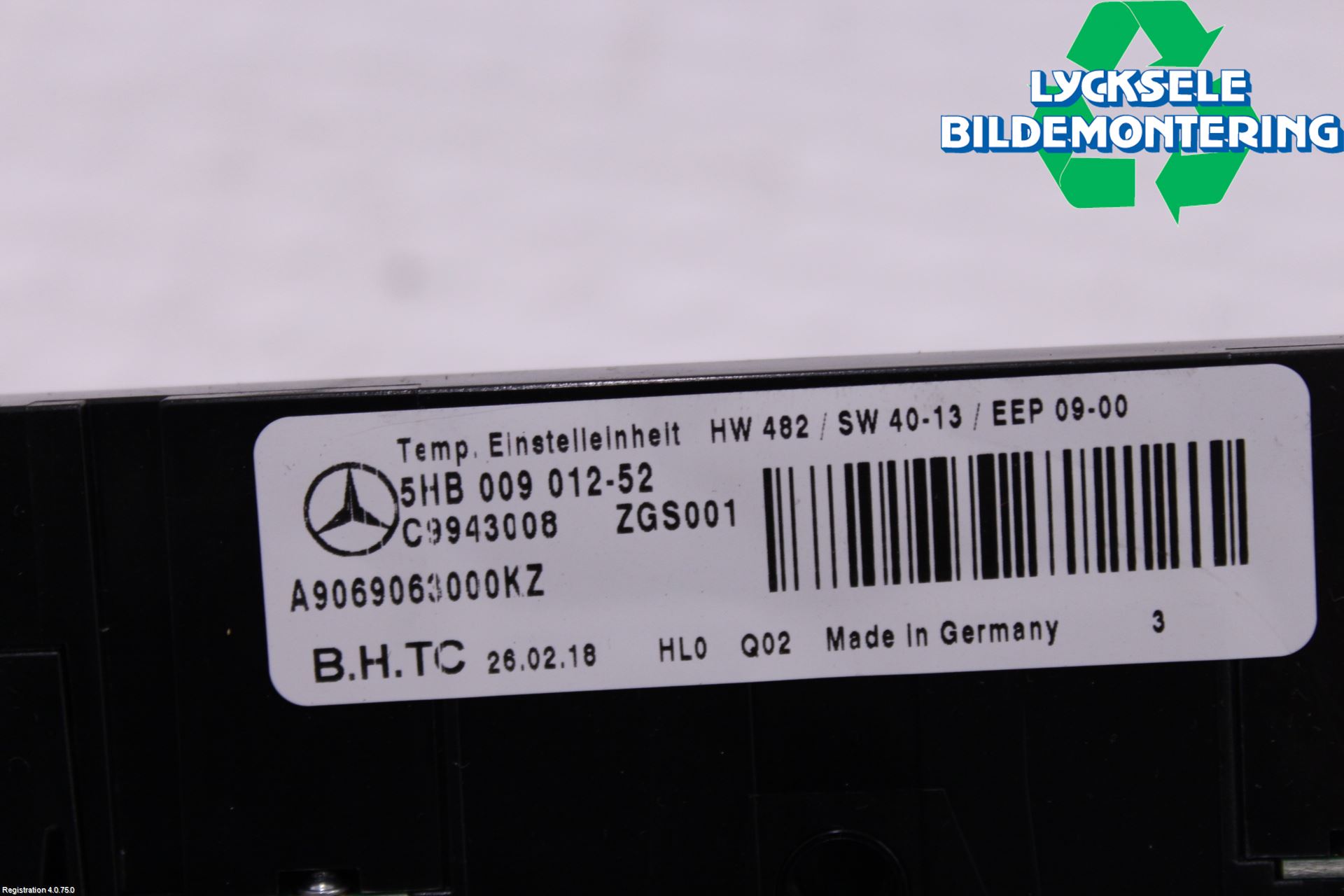 Mercedes-Benz MB SPRINTER (W906) 06-18 Ac Styrenhet Ac Manöveren