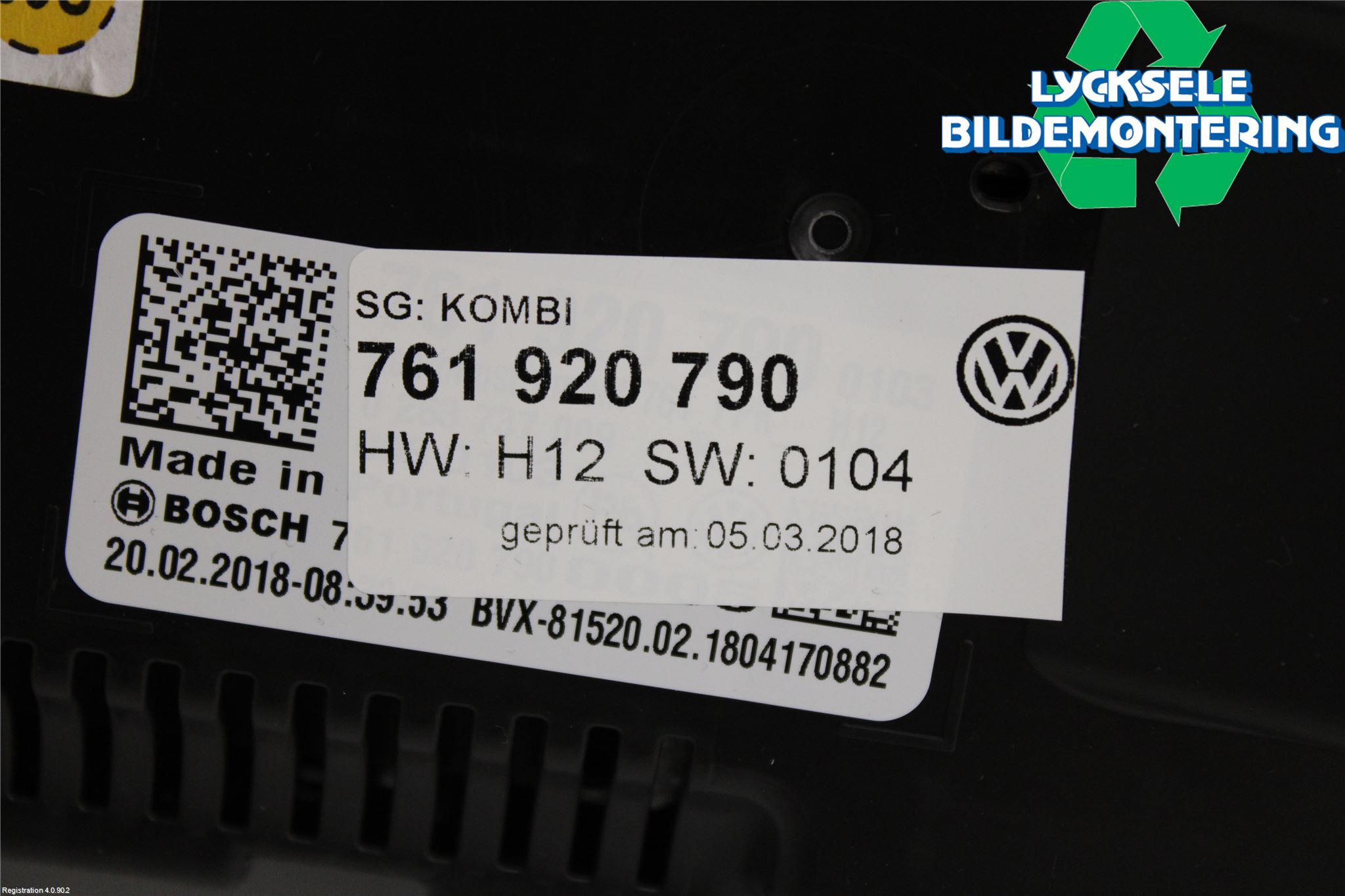 Volkswagen VW TOUAREG CR 18- Instrument Komb