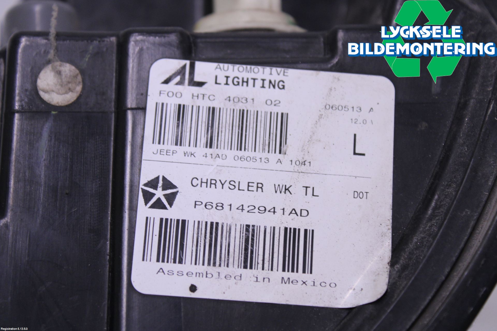 Jeep GRAND CHEROKEE 10-20 Bakljus Vänster