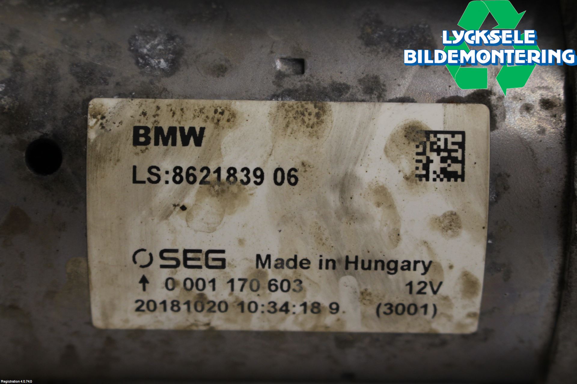 BMW 3 F30/F31/F80 12-19 Startmotor