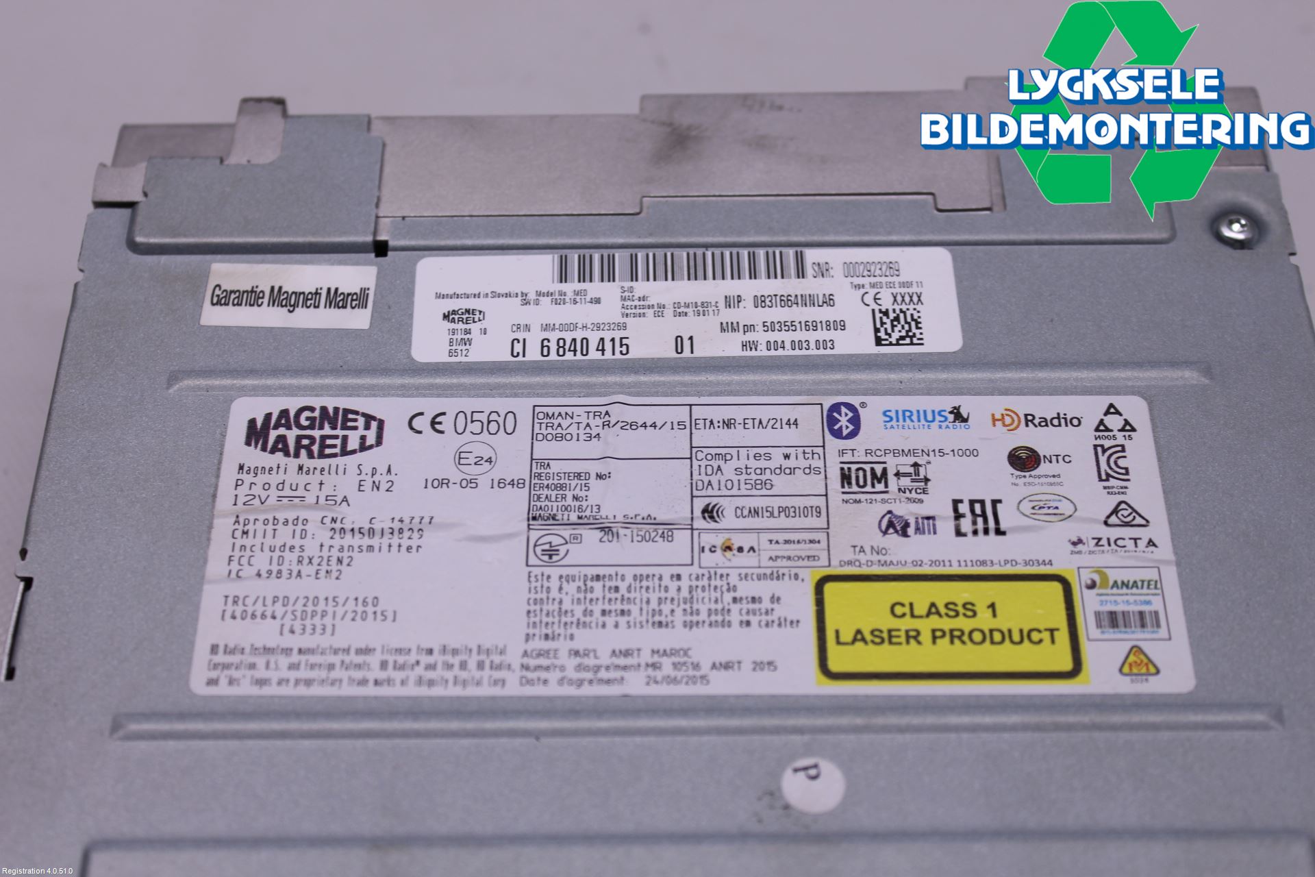 BMW 1 F20/F21 11-19 Cd Radio - Multimediapanel