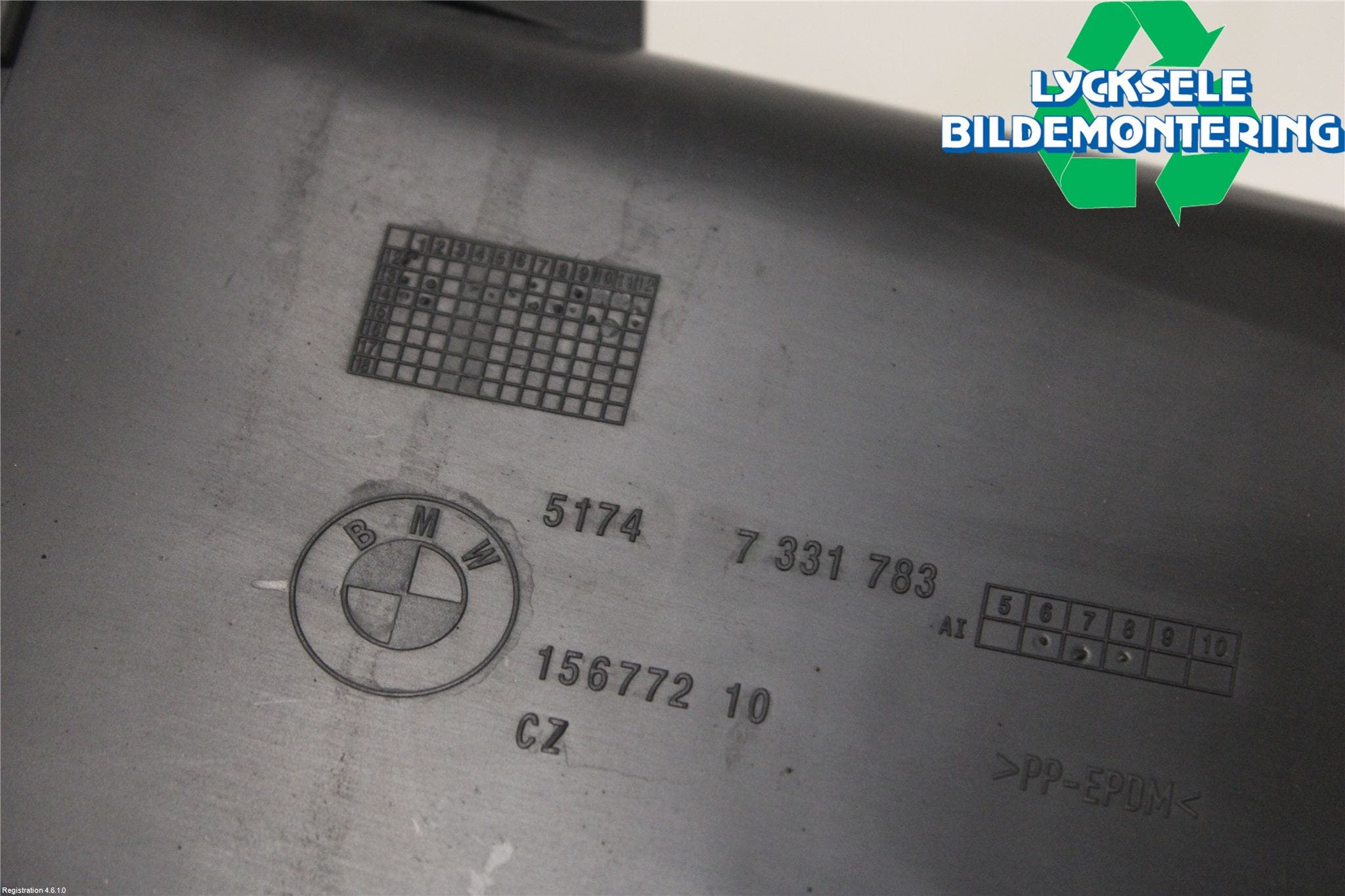 BMW 5 F10/F11/F18 09-17 Deflektor Plåt-Plast Kylning