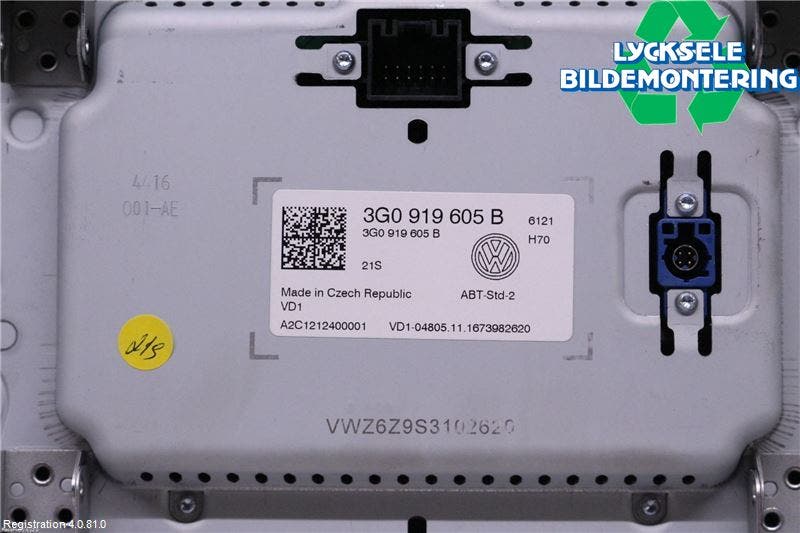 Volkswagen VW PASSAT 15-19 Cd Radio - Multimediapanel