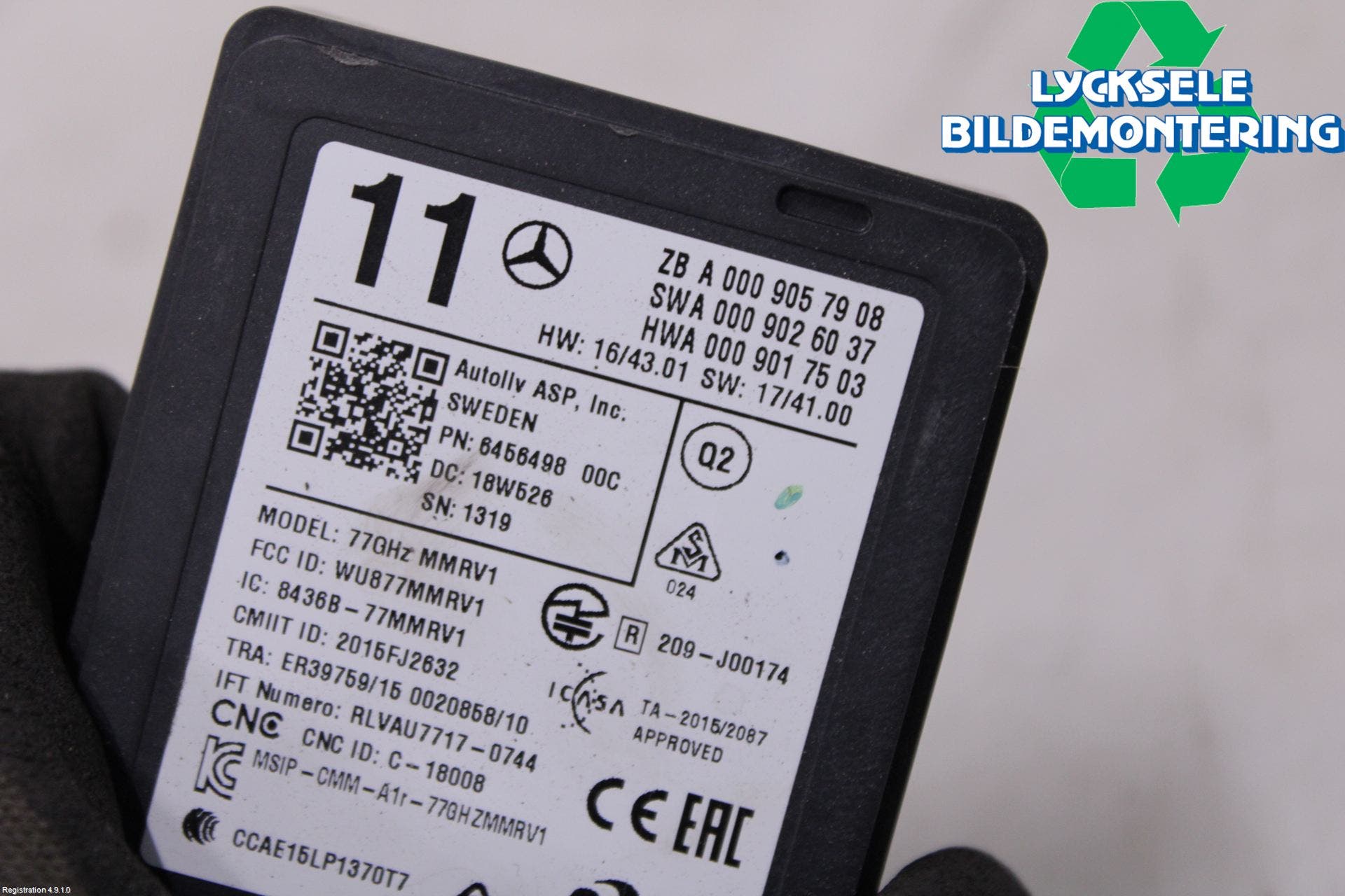 Mercedes-Benz MB E-KLASS (W213) 16-23 Sensor Aktivt Kollisionsskydd