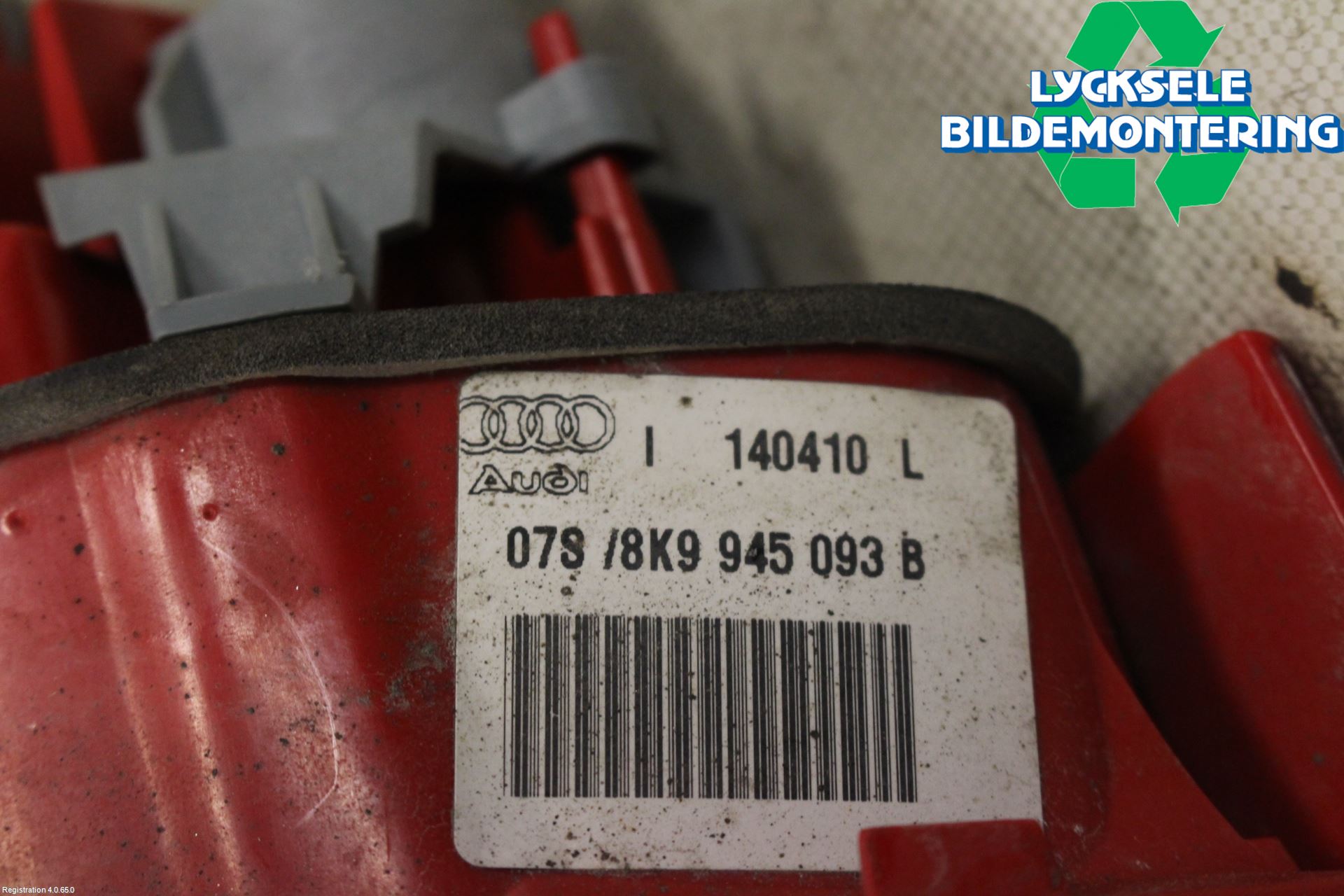 Audi A4/S4 08-11 Bakljus Lucka Vä