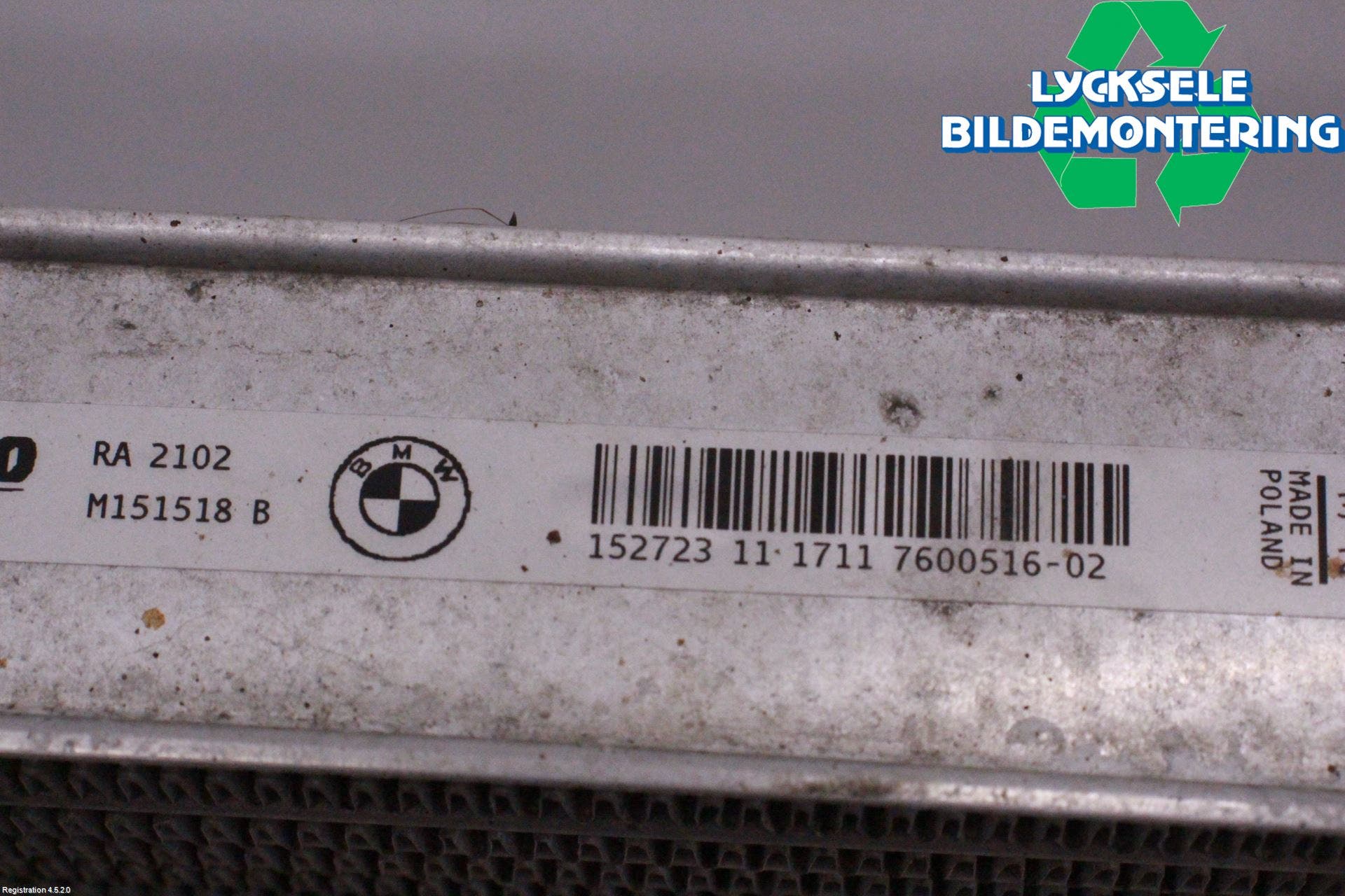 BMW 3 F30/F31/F80 12-19 Kylare Aut