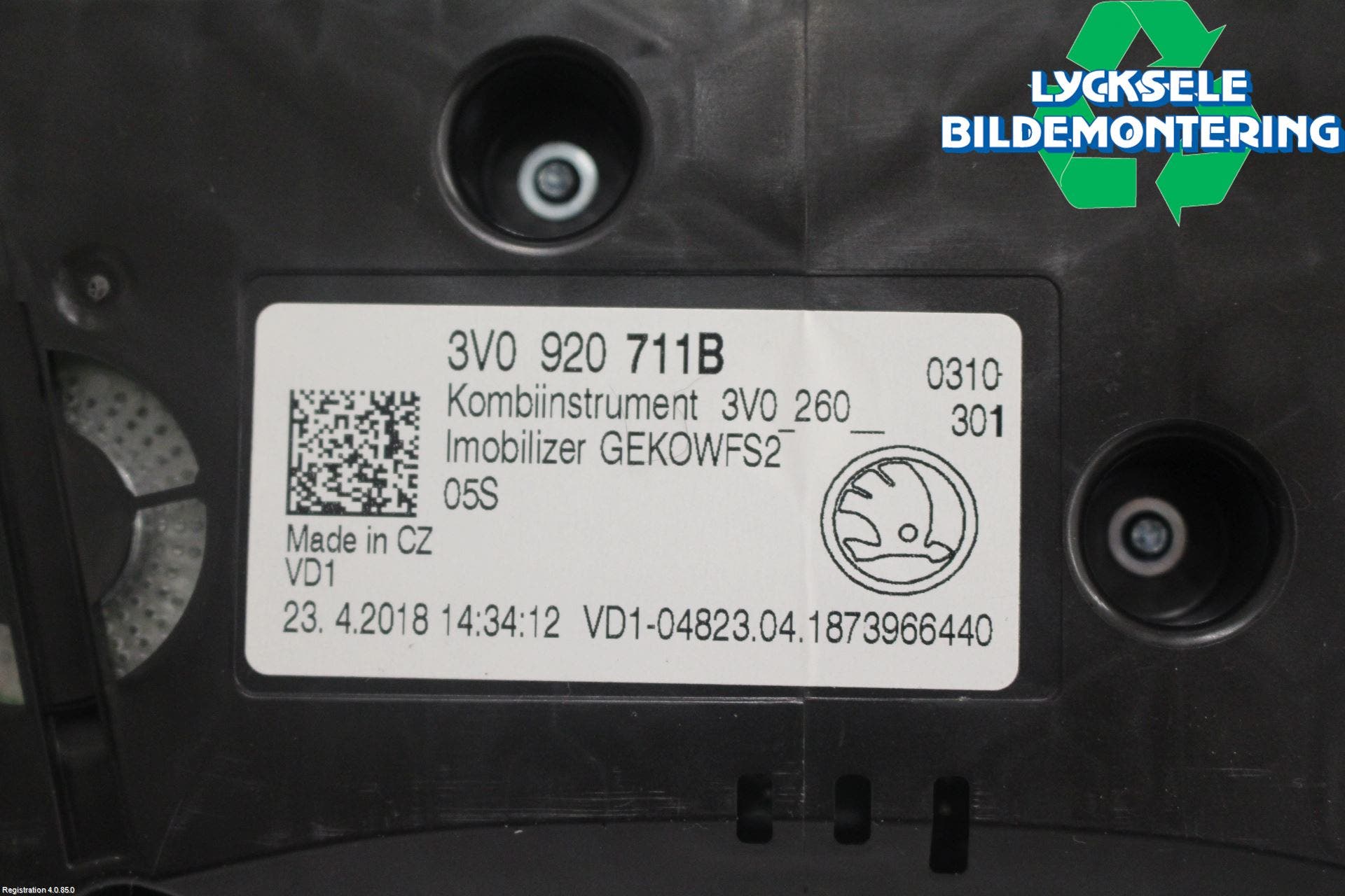 Skoda SUPERB 16-24 Instrument Komb