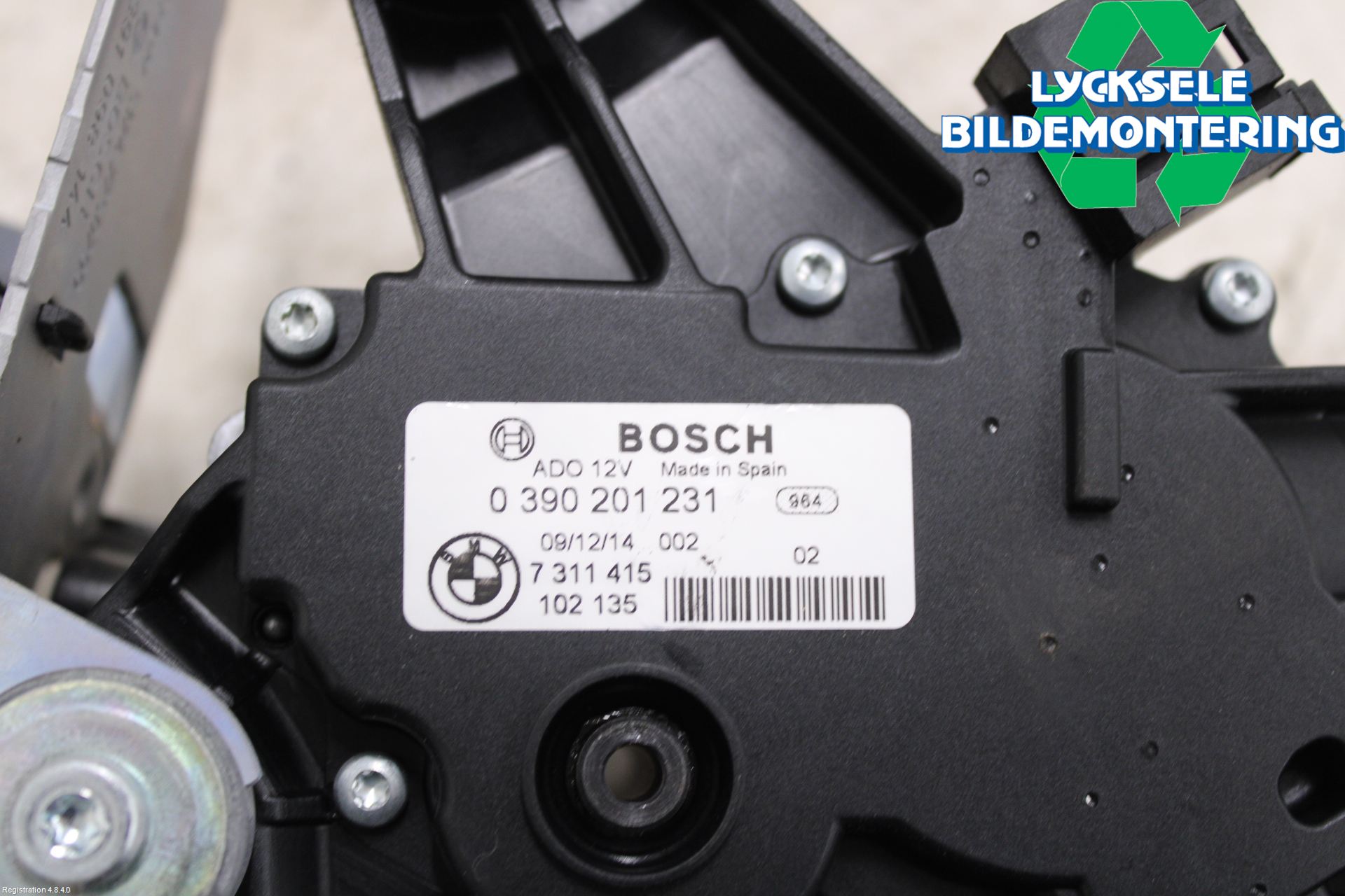 BMW 3 F30/F31/F80 12-19 Torkarmotor Baklucka