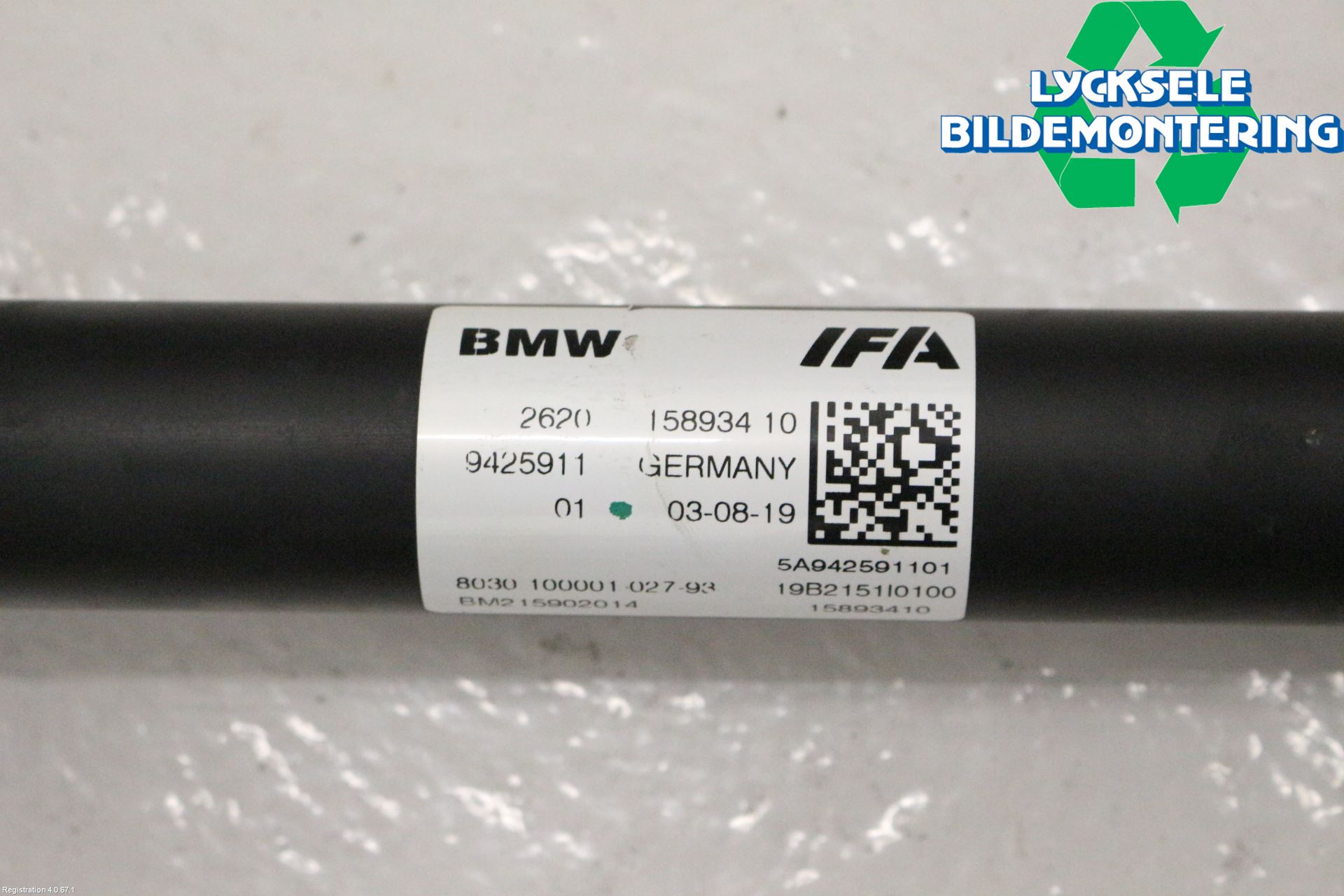 BMW X3 G01 18- Mellanaxel Främre 4Wd