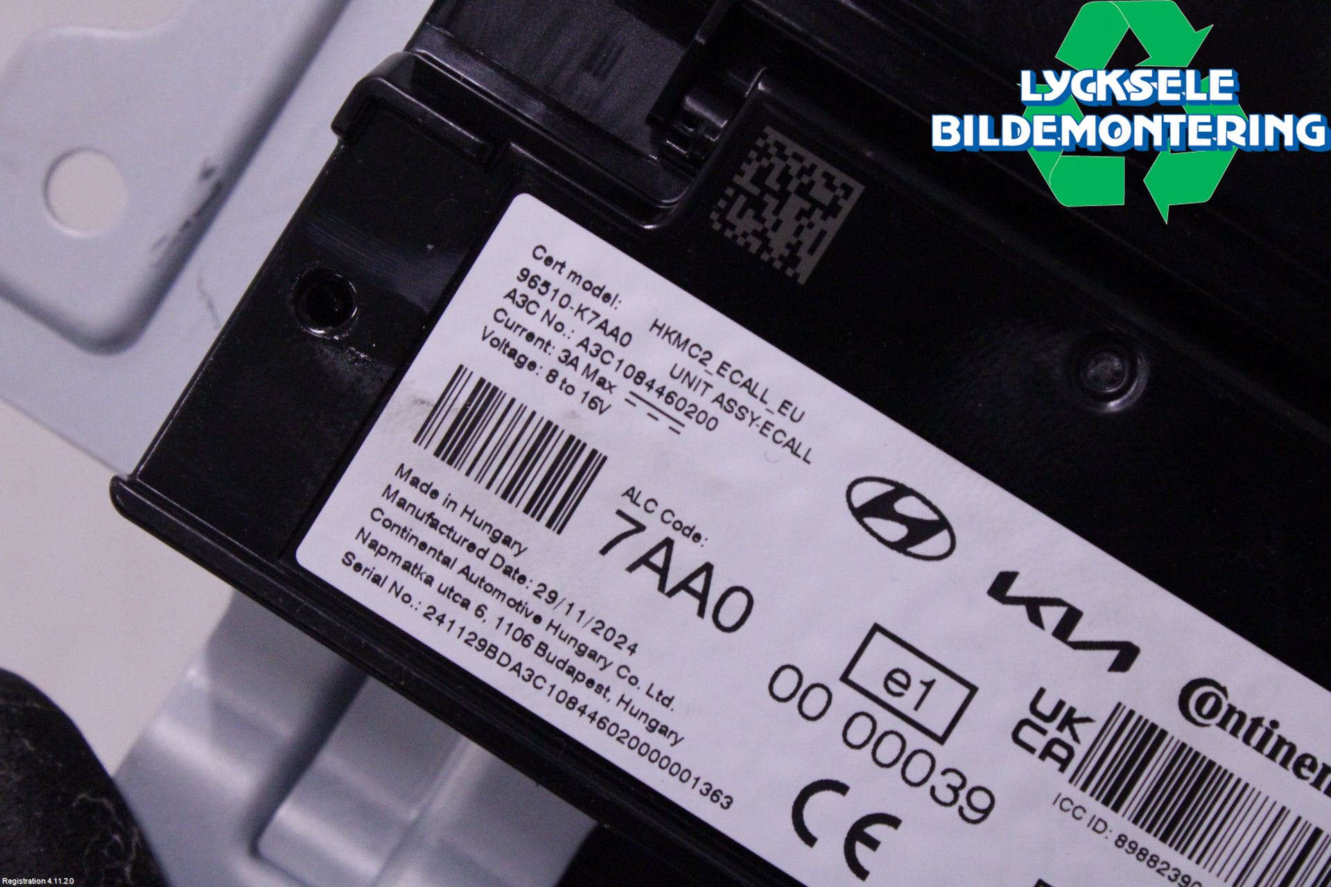 Hyundai i10 LA 20- Styrenhet Övrigt