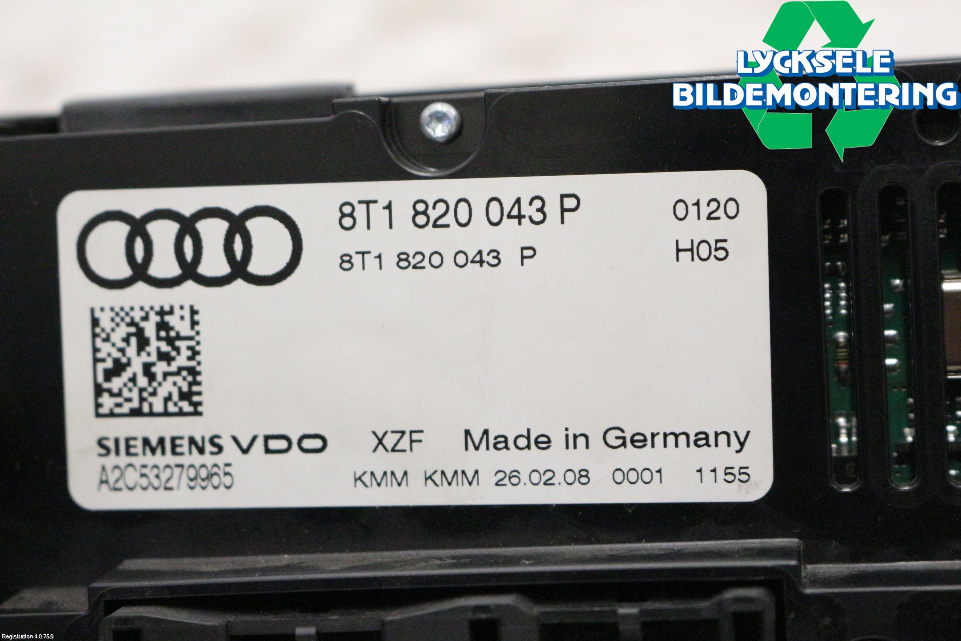 Audi A4/S4 08-11 Ac Styrenhet Ac Manöveren